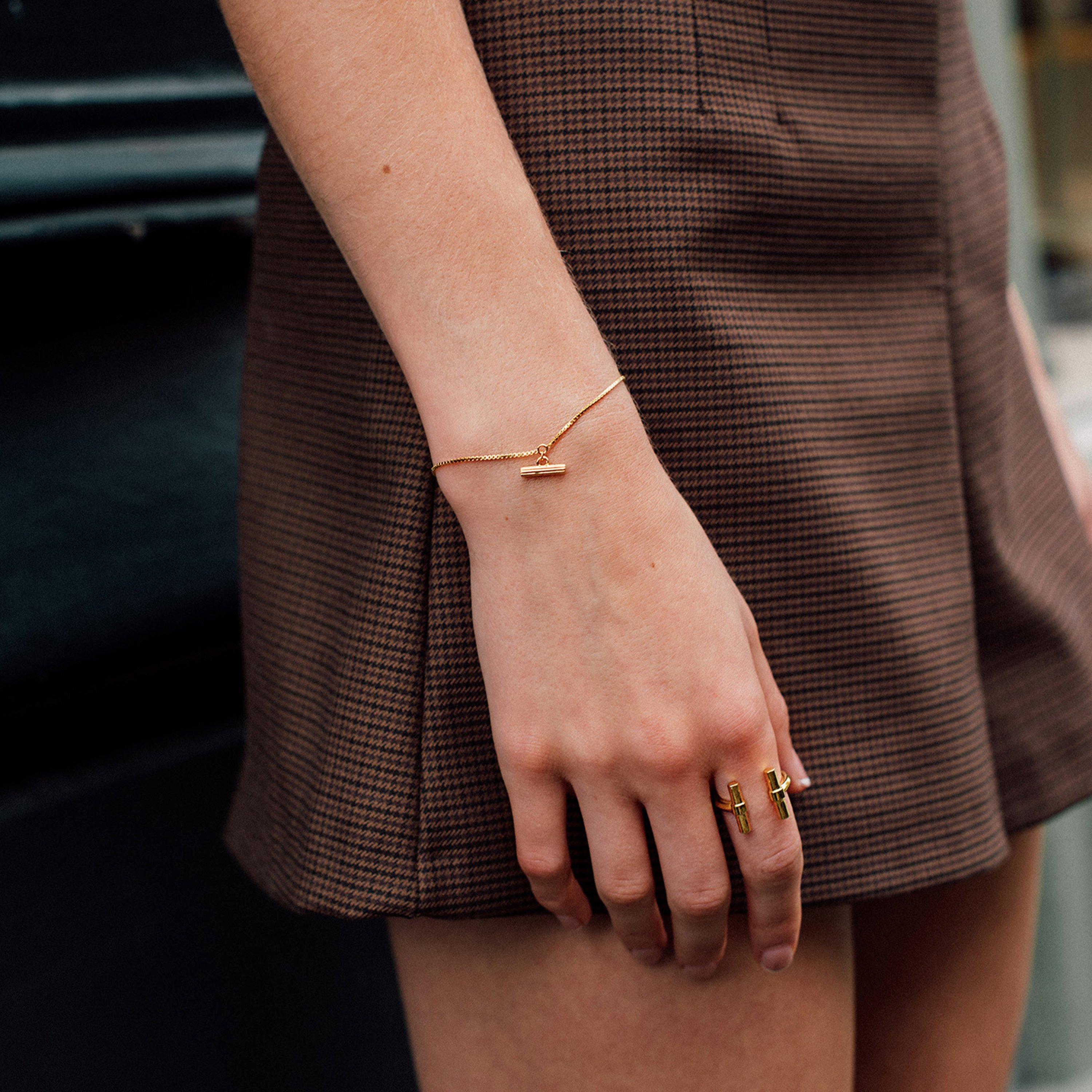 Gold - Rachel Jackson London - Rachel  Mini TBar B Ld54 - 3