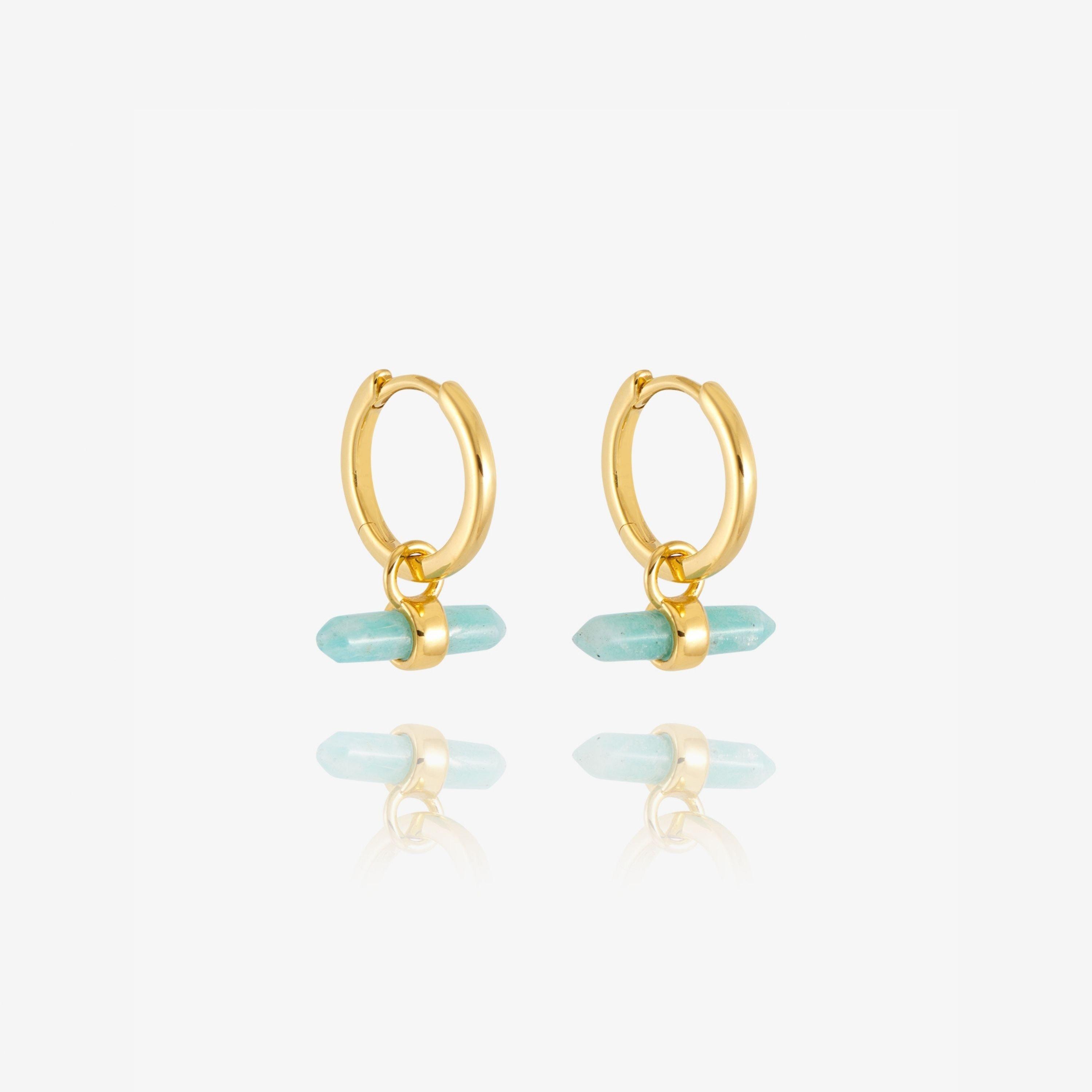 Rachel Jackson London Women's T Bar Huggie Hoop Earrings - Gold