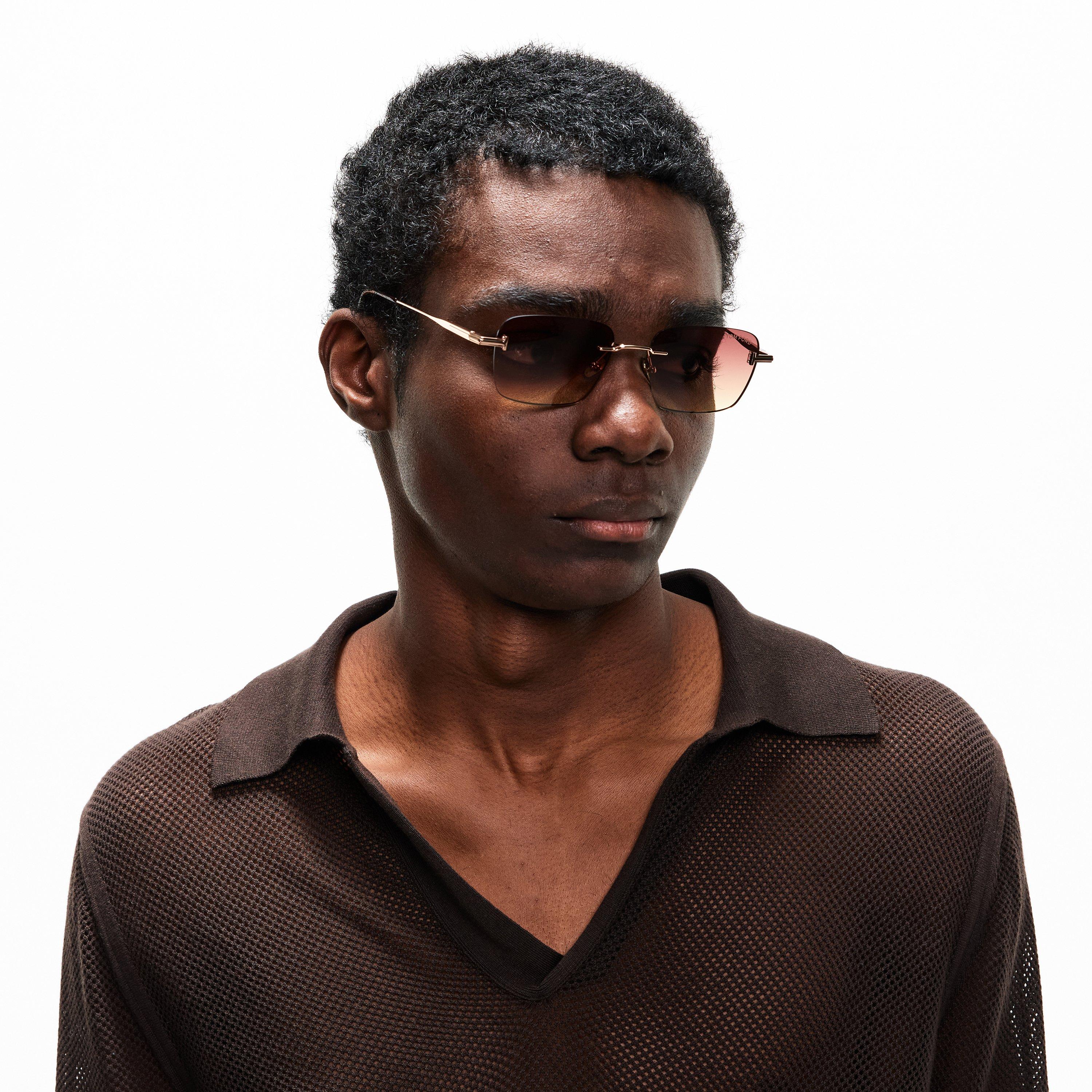 Rose Gold - Tom Ford - Men's Jake Sunglasses - 3
