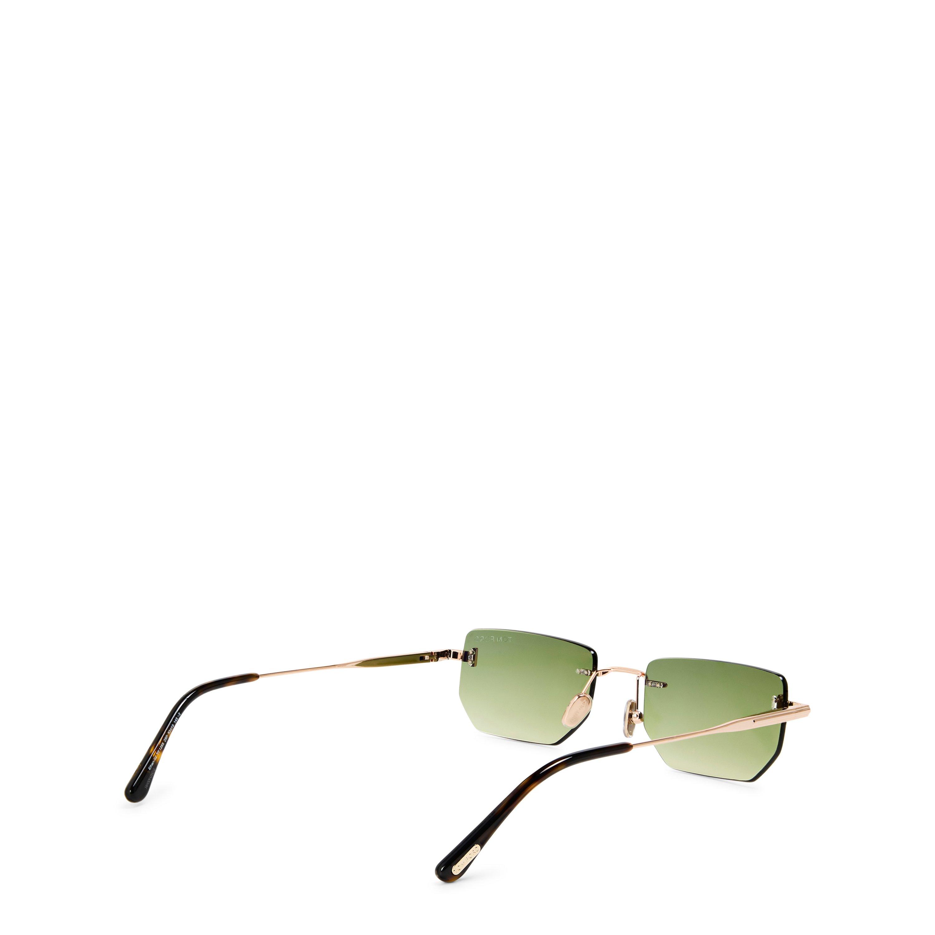Rose Gold/Green - Tom Ford - Men's Ethan Sunglasses - 2