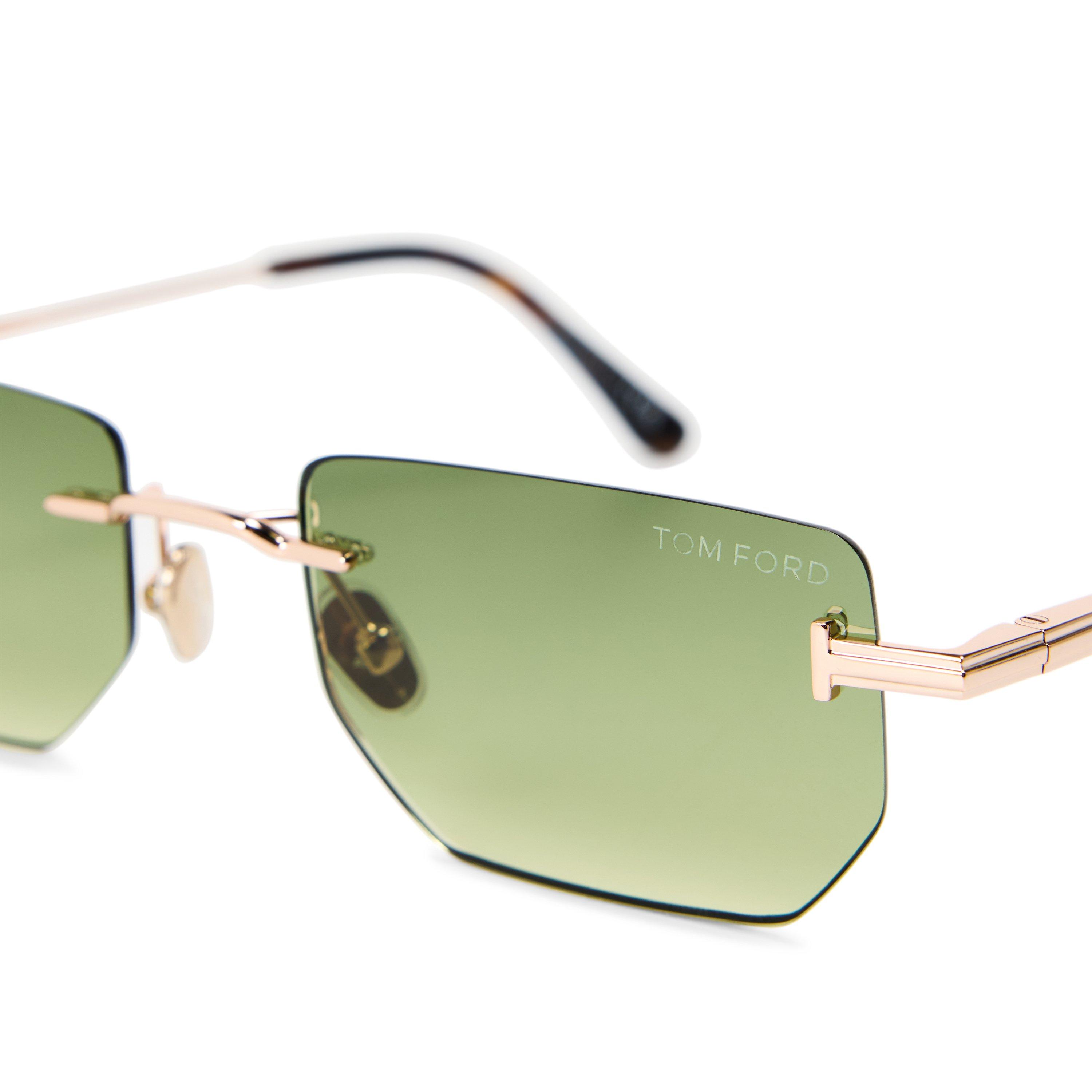 Rose Gold/Green - Tom Ford - Men's Ethan Sunglasses - 4