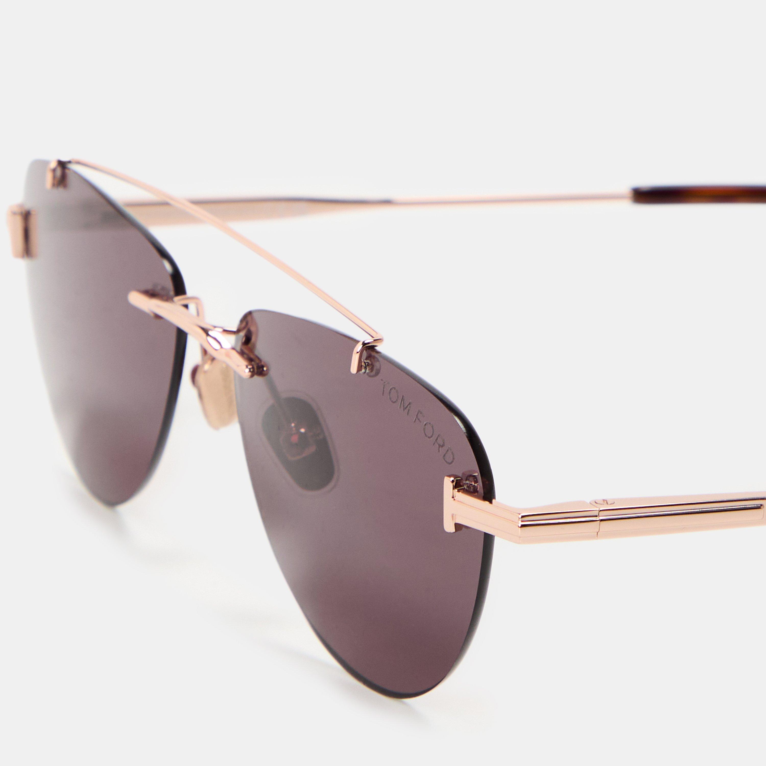 Rose Gold/Smoke - Tom Ford - Men's TFS Astor Sunglasses - 4