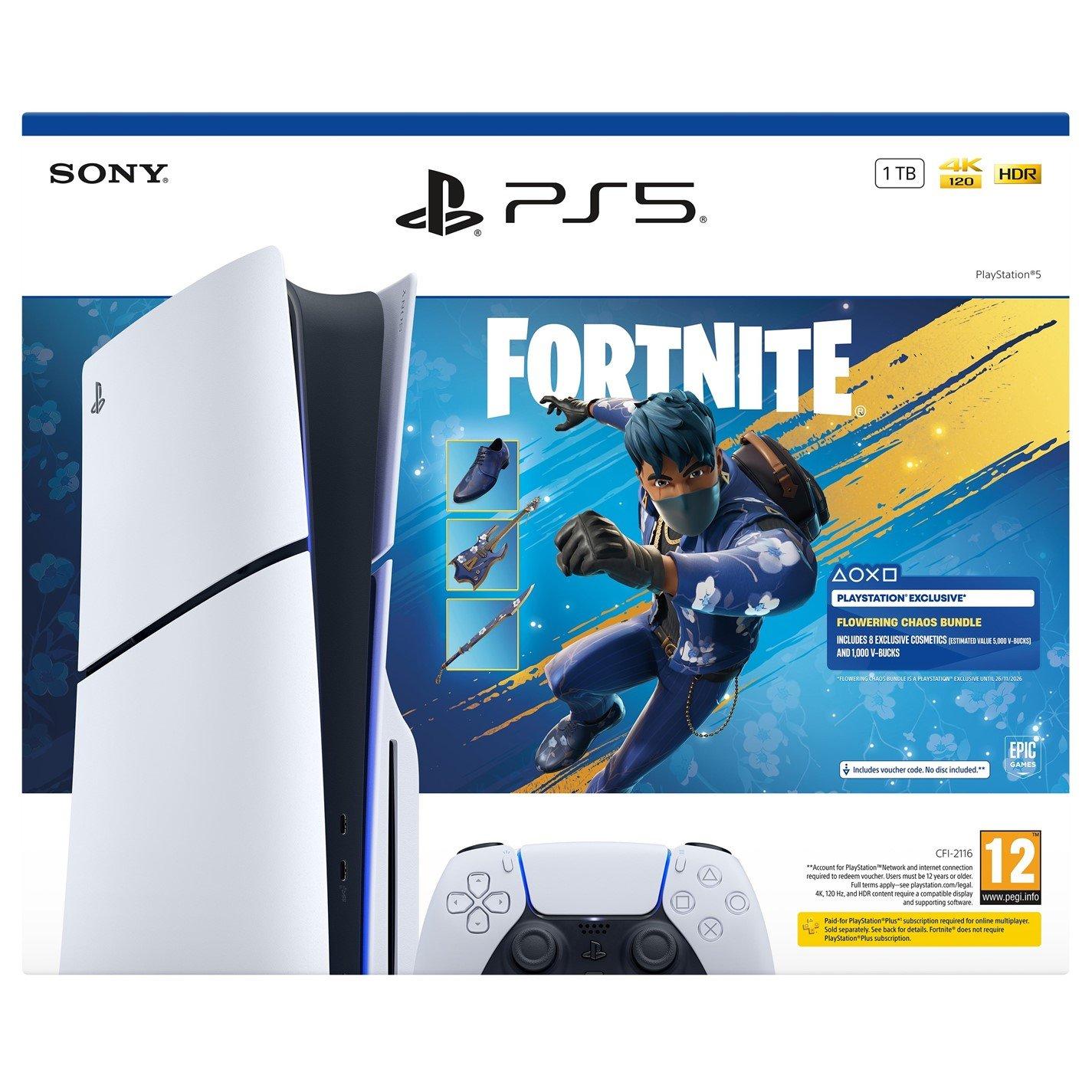Limited Edition - PlayStation - PS5 Fortnite Flowering Chaos Disc Bundle - 1