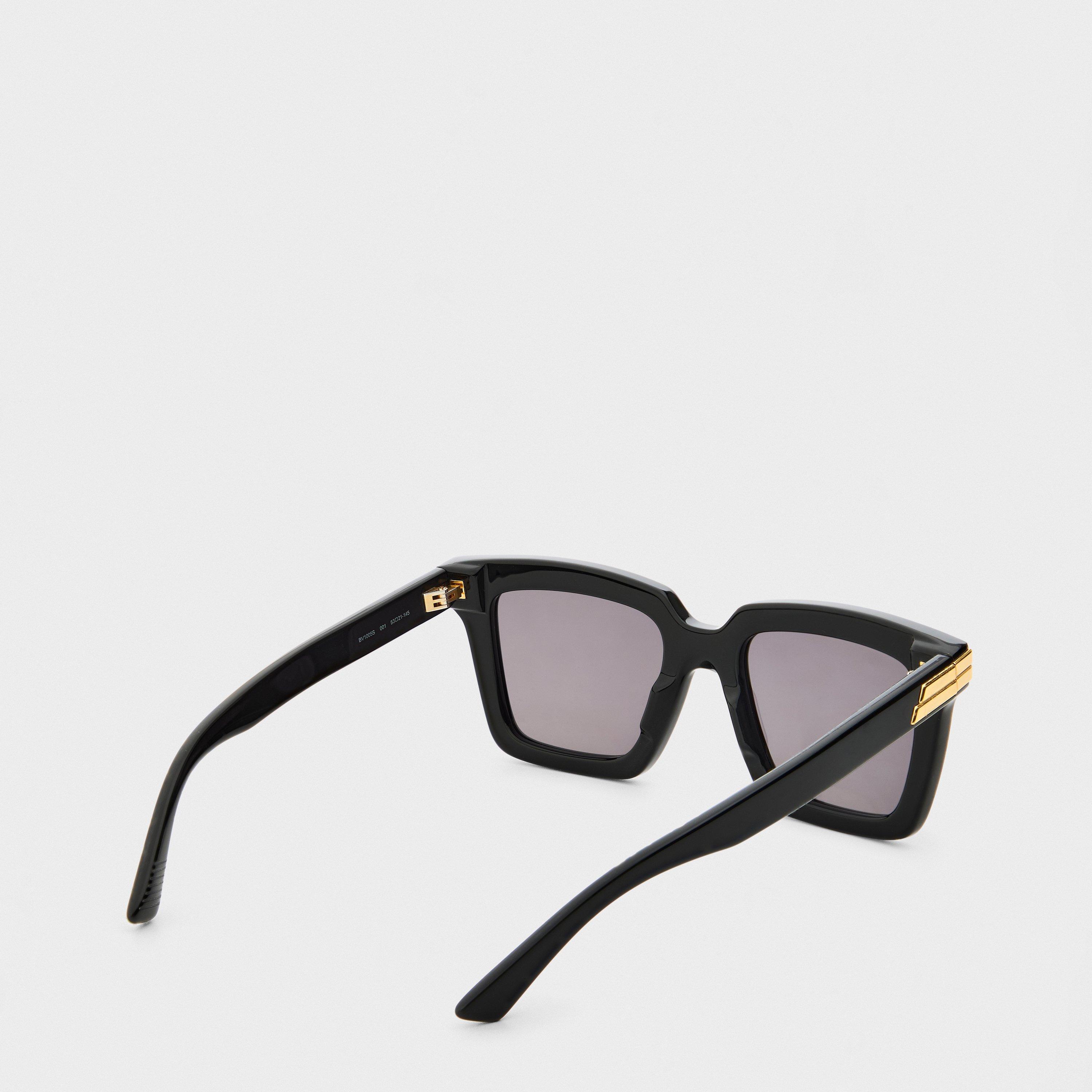 Black/Grey - Bottega Veneta - Square Frame Sunglasses - 2