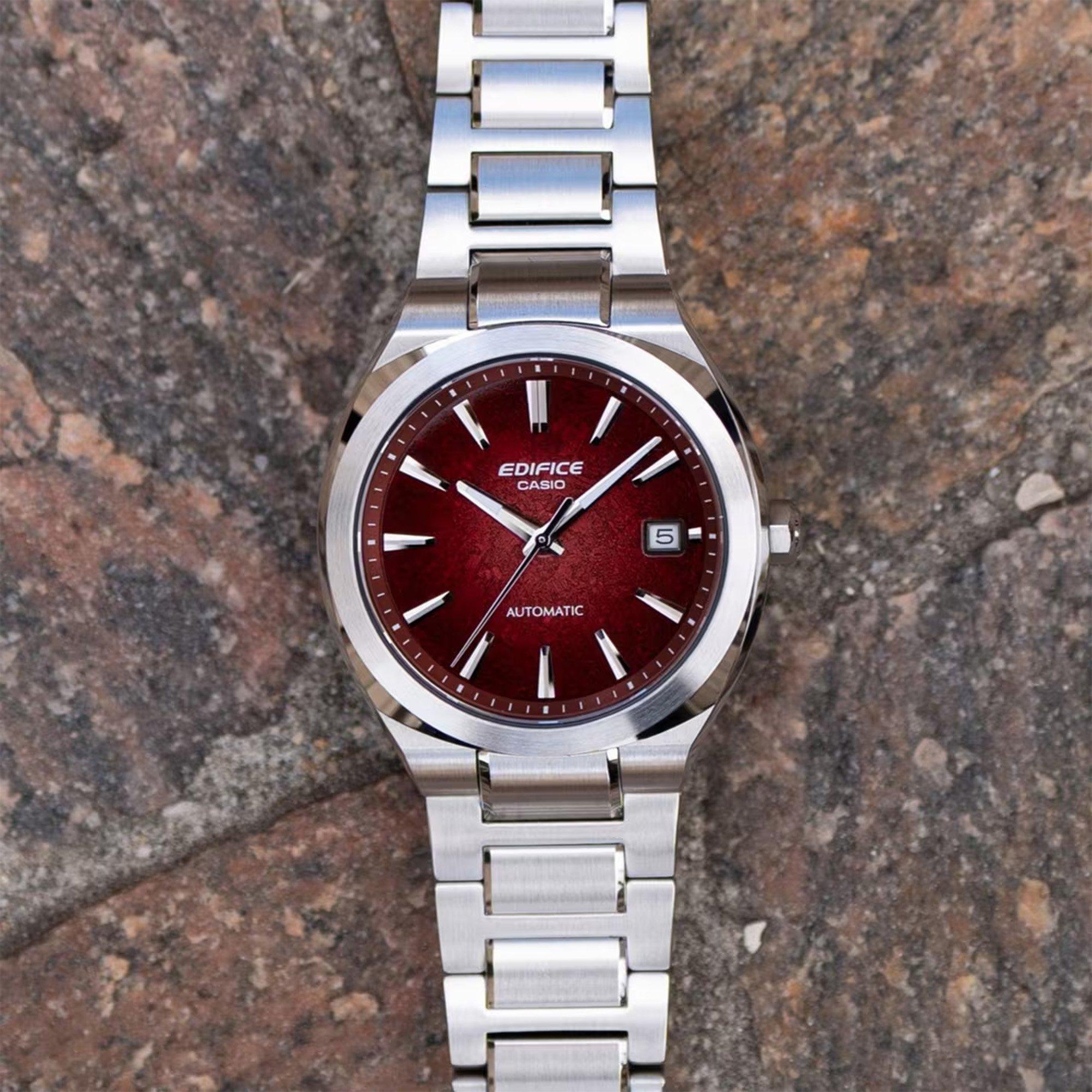 Silver/Red - Casio - Men's Edifice EFK-110D Watch - 4