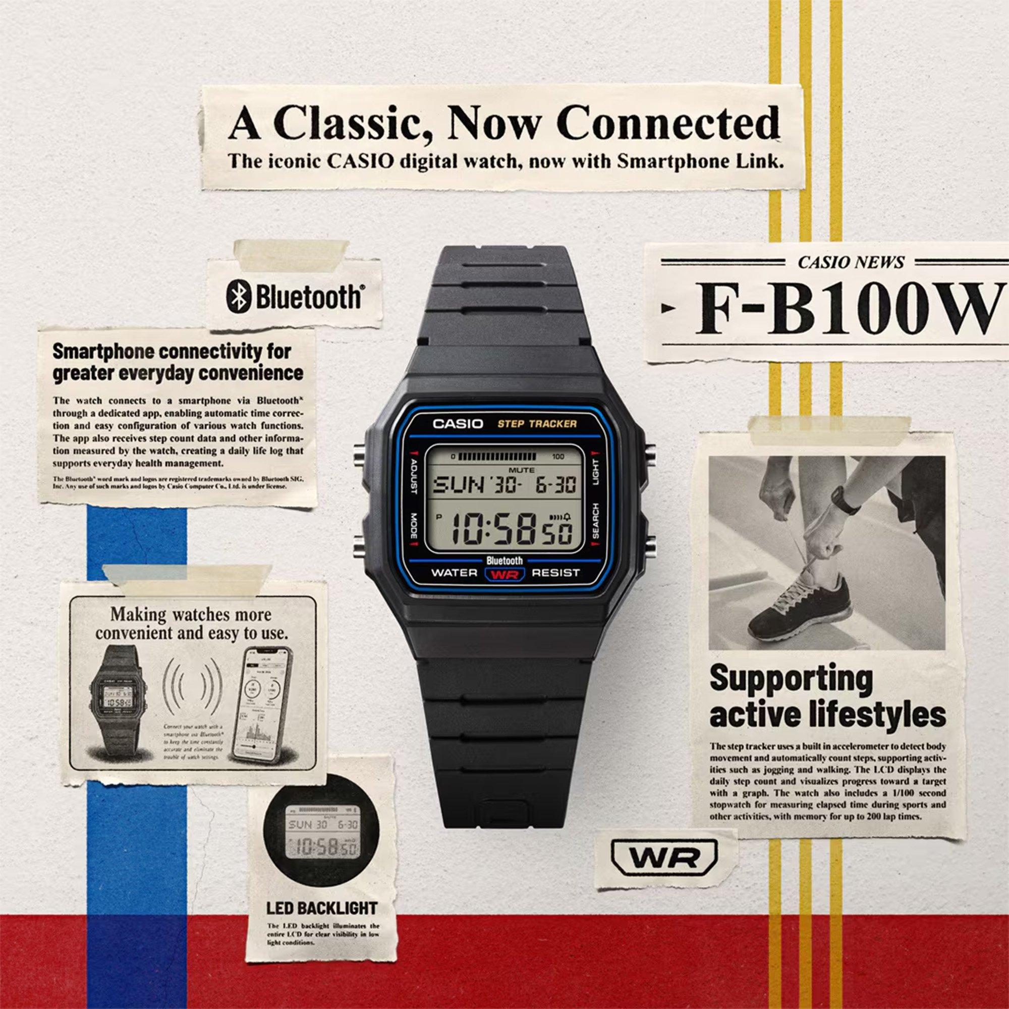 Black - Casio - F-B100W Watch - 4