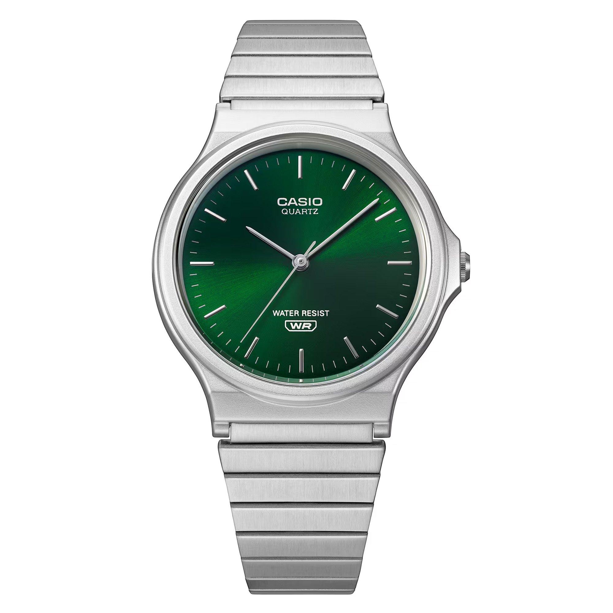 Silver/Green - Casio - Men's MQ-24DA Watch - 2