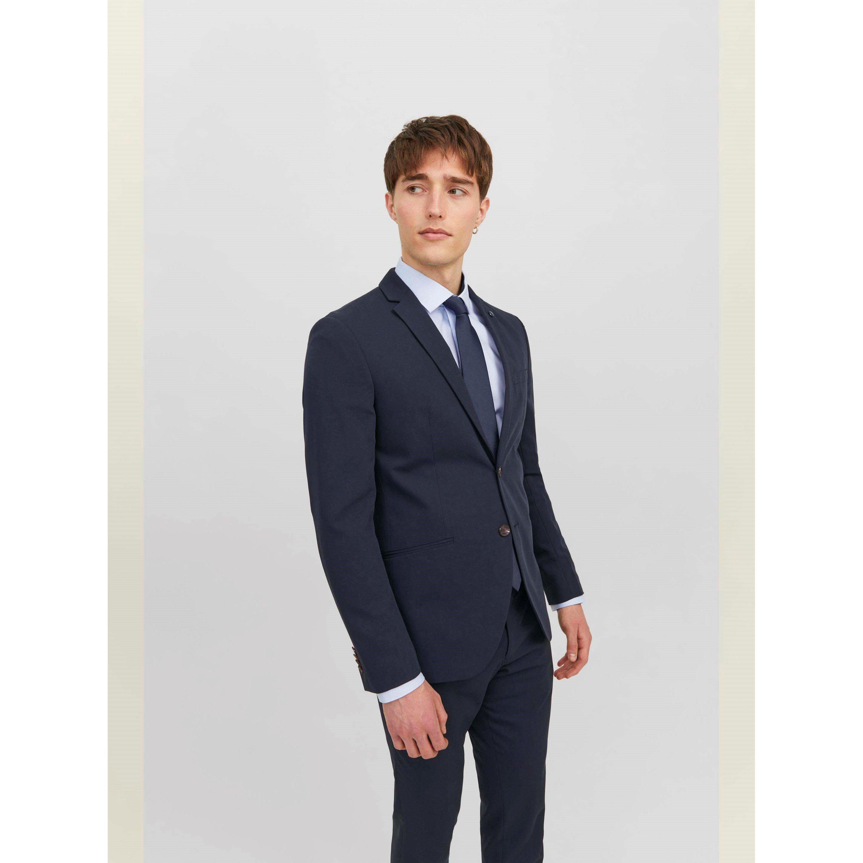 Marineblå blazer - Jack and Jones - Men's Solid Tie - 5