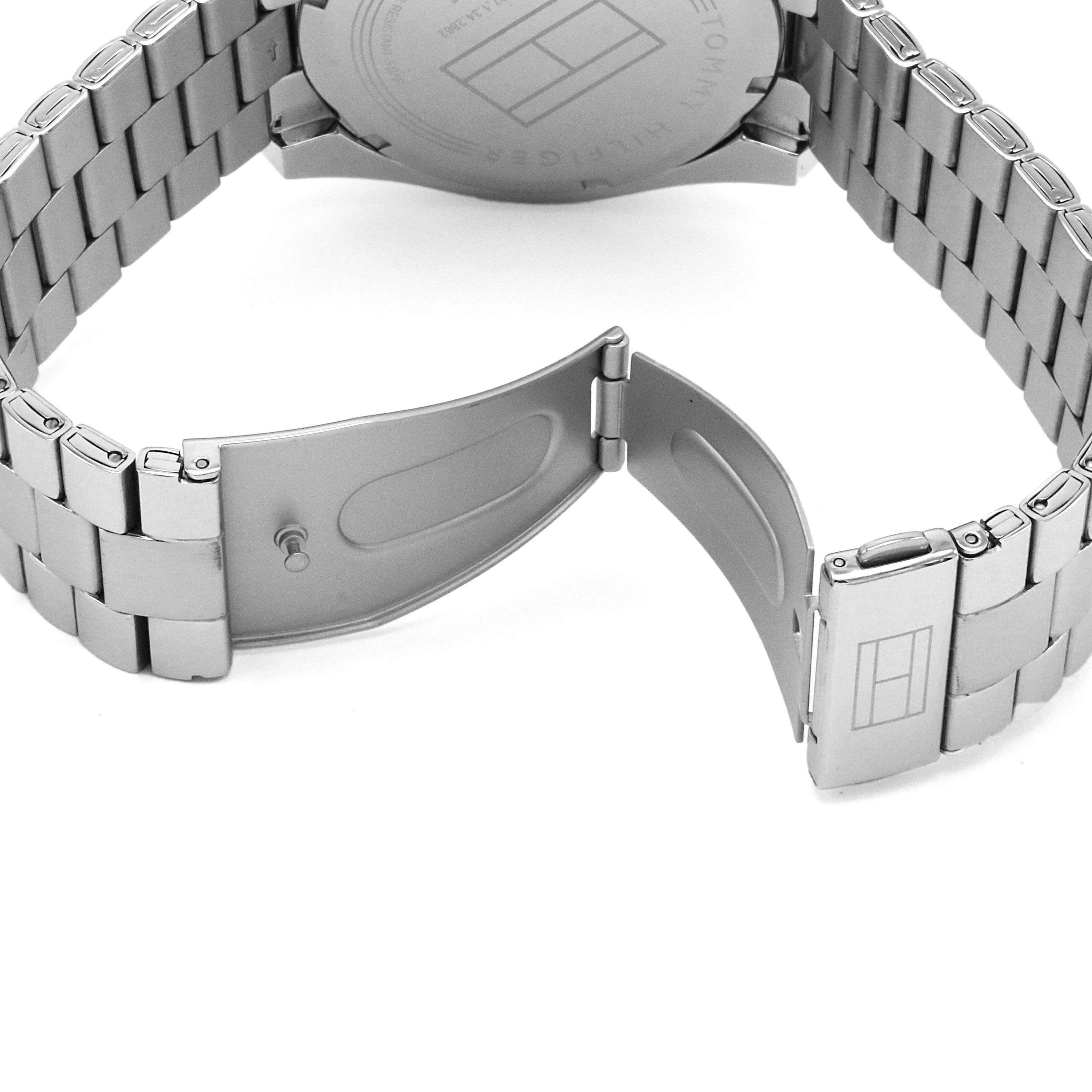 Silver/Grey - Tommy Hilfiger - Gents Colour Blocked Bracelet Watch - 6