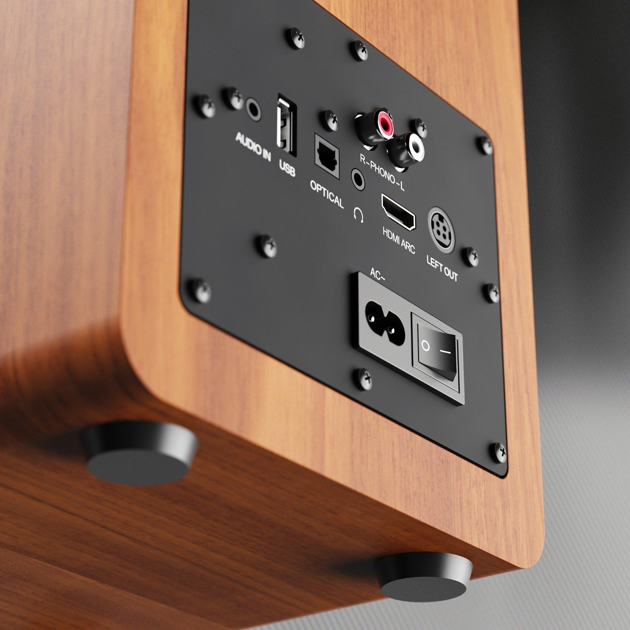 Walnut - MAJORITY - D100X Bookshelf Speakers - 2