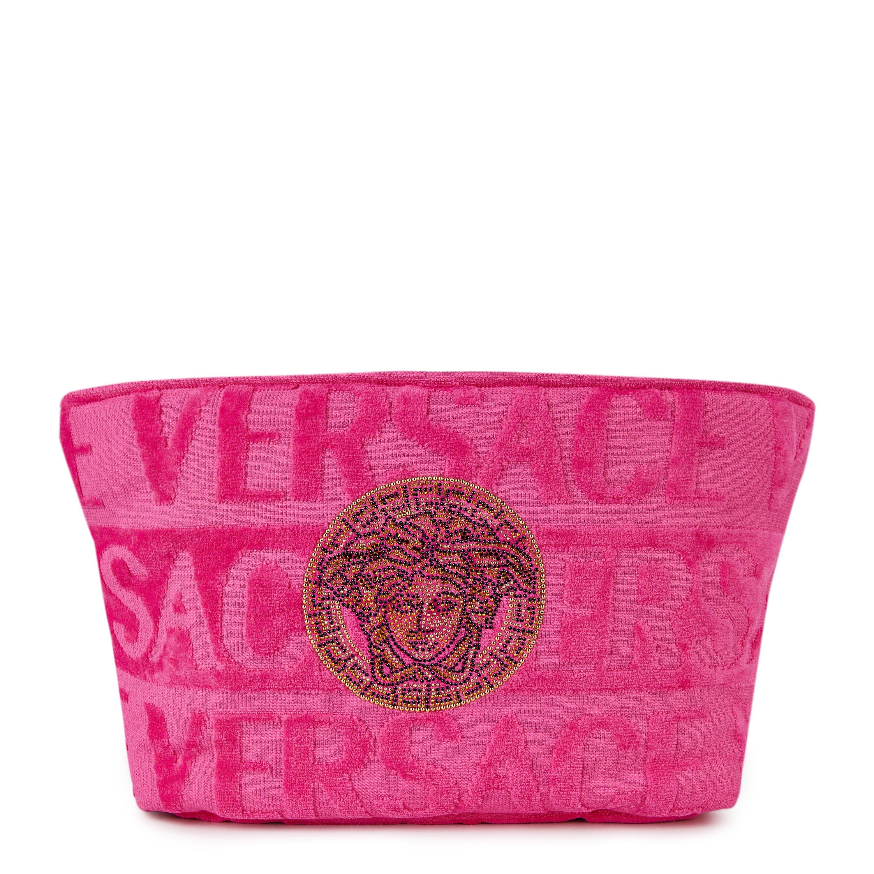 Versace Home VersaceHome Barocco Medusa Flocked Washbag - Pink