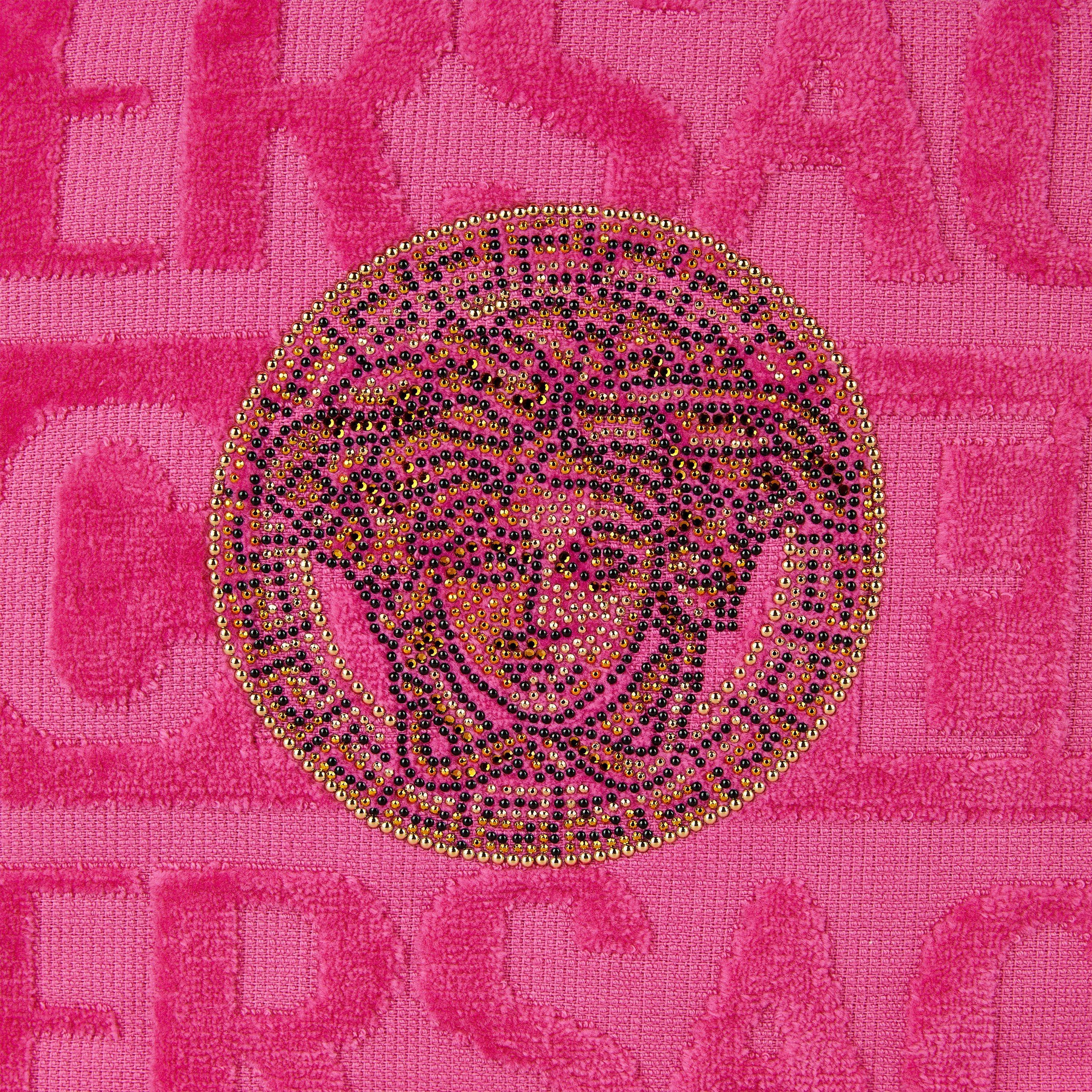 Pink - Versace Home - Barocco Medusa Flocked Washbag - 4