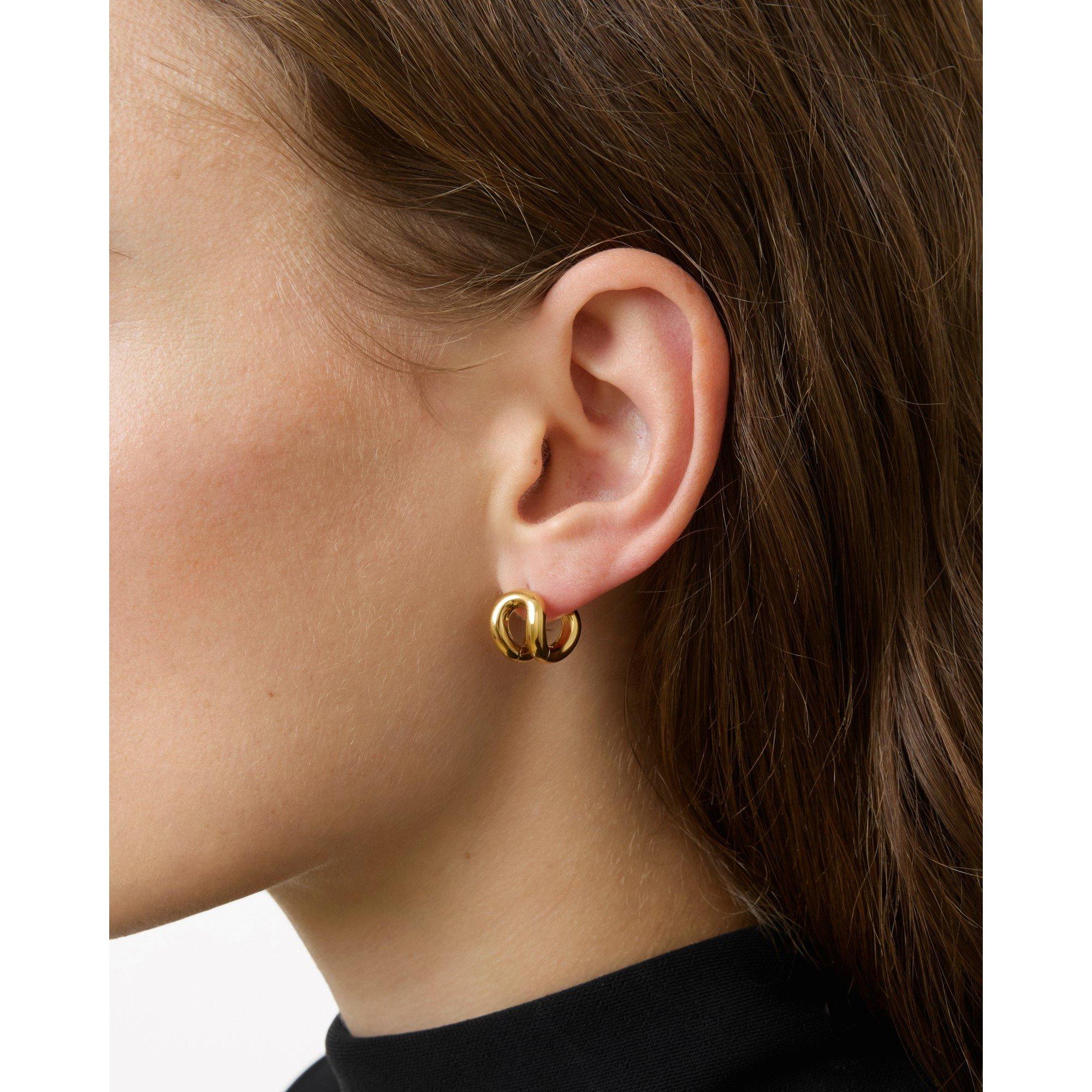 Gold - Lie Studio - Women's Hoop Earrings