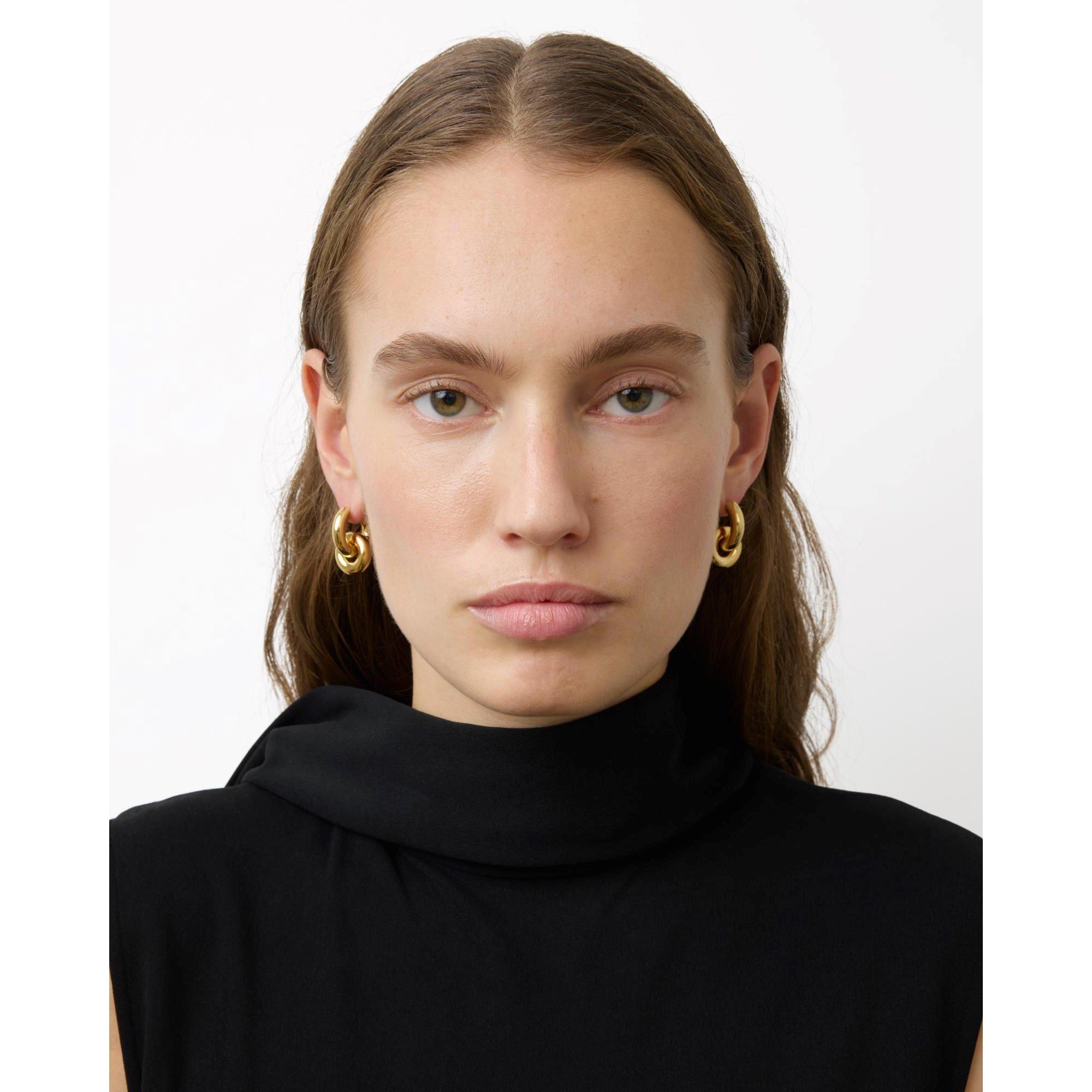 Gold - Lie Studio - Women's Hoop Earrings