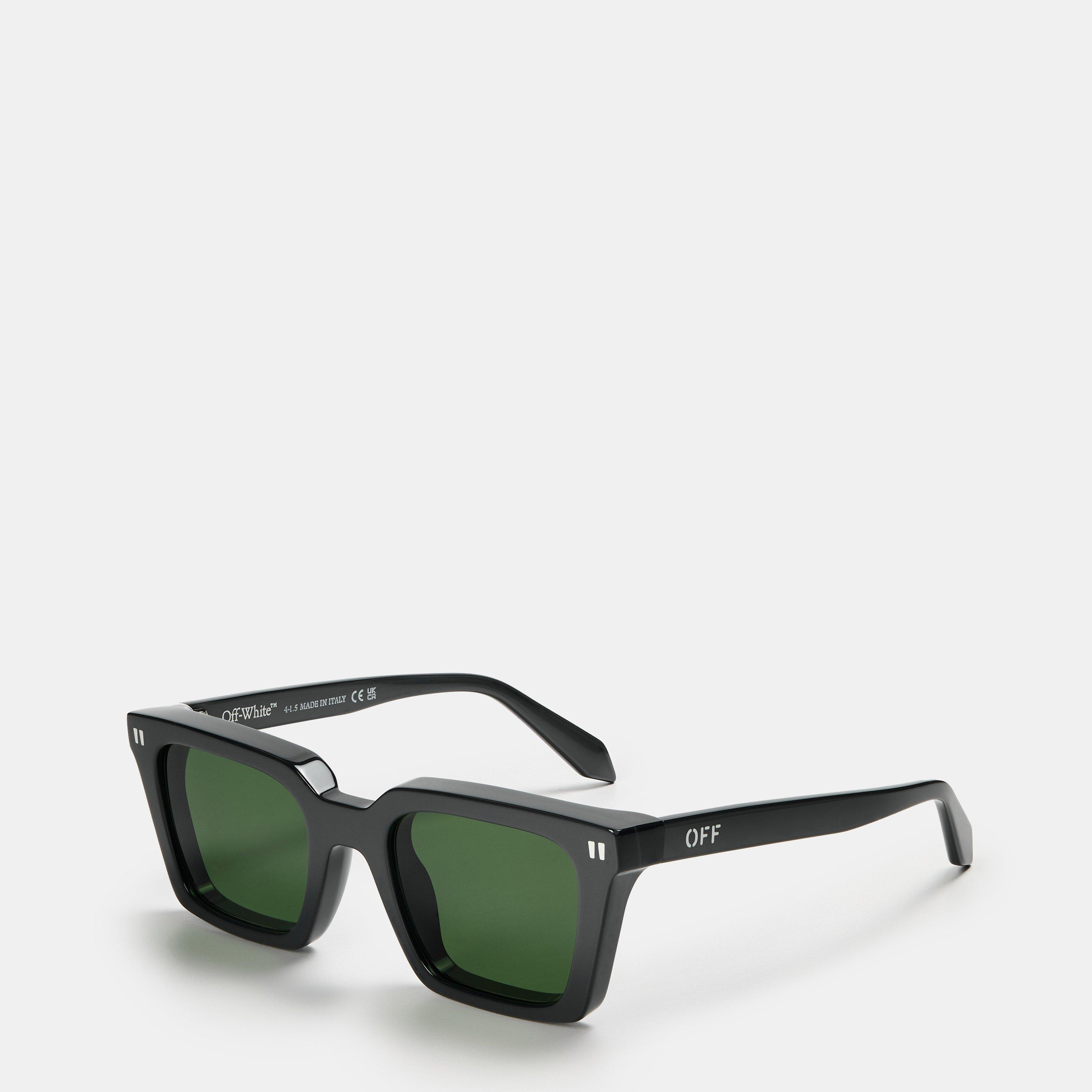 Grey/Green - Off White - Men's Reno Rectangle Sunglasses - 1