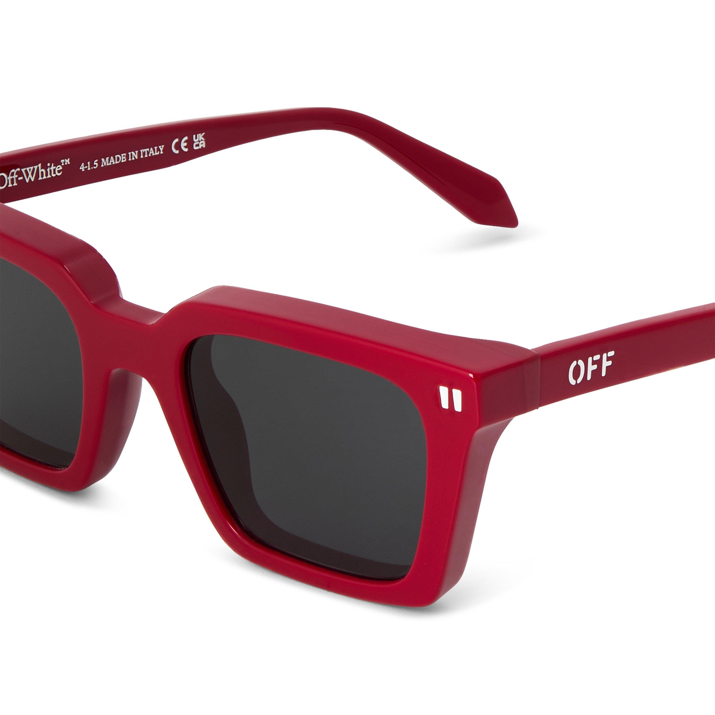 Rosso - Ciliegia - Off White - Men's Reno Rectangle Sunglasses - 3