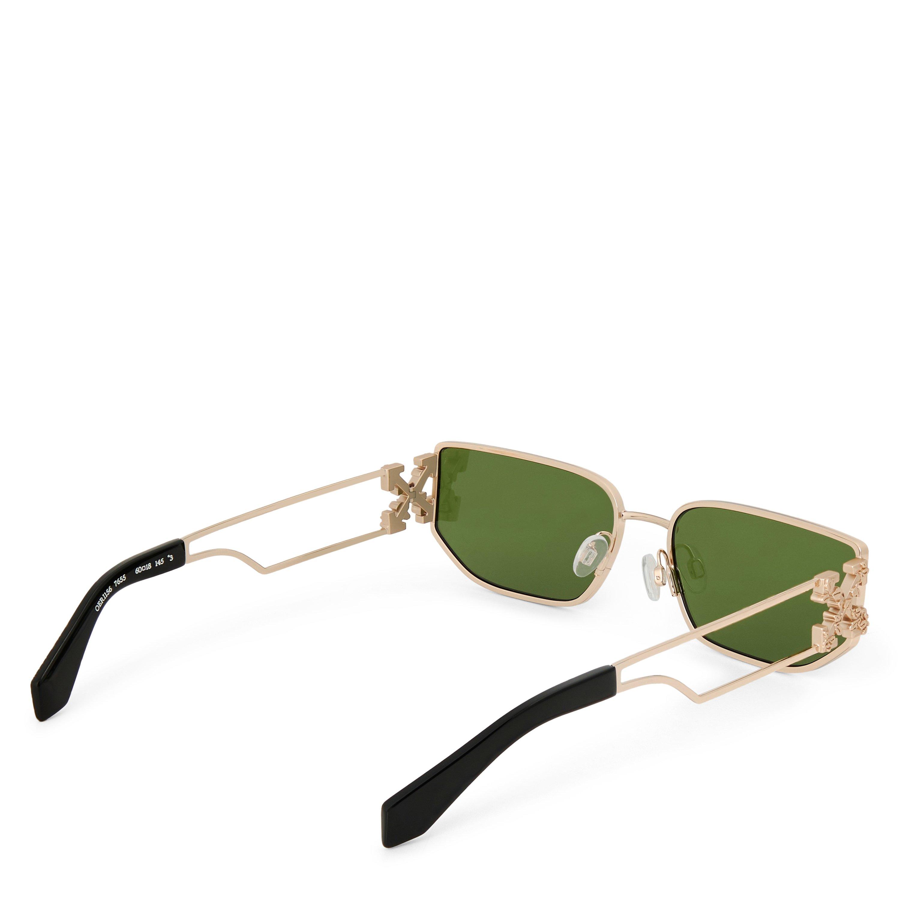 Gold - Green - Off White - Men's Allen Rectangle Sunglasses - 2