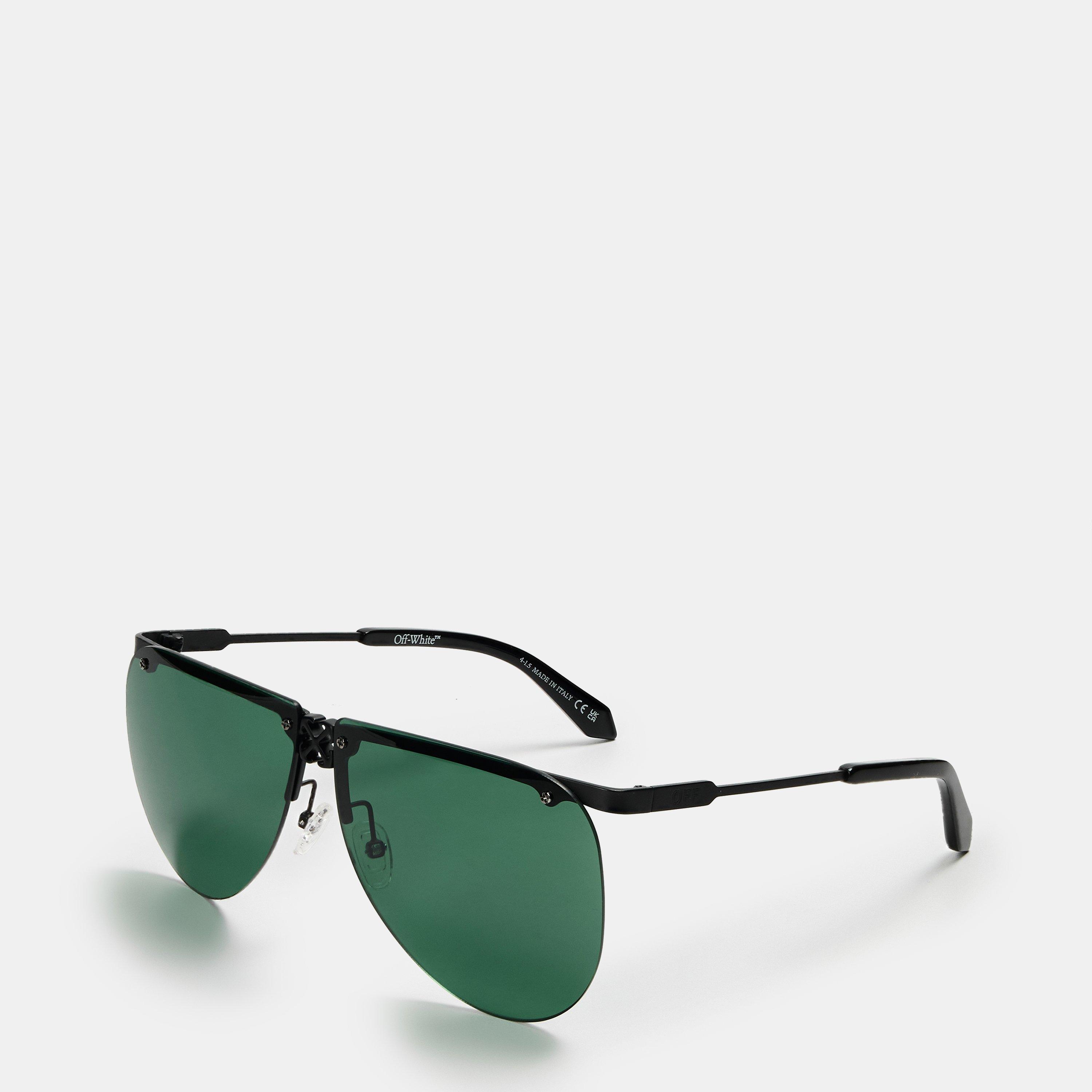 Black/Green - Off White - Men's Paxson Rectangle Sunglasses - 1