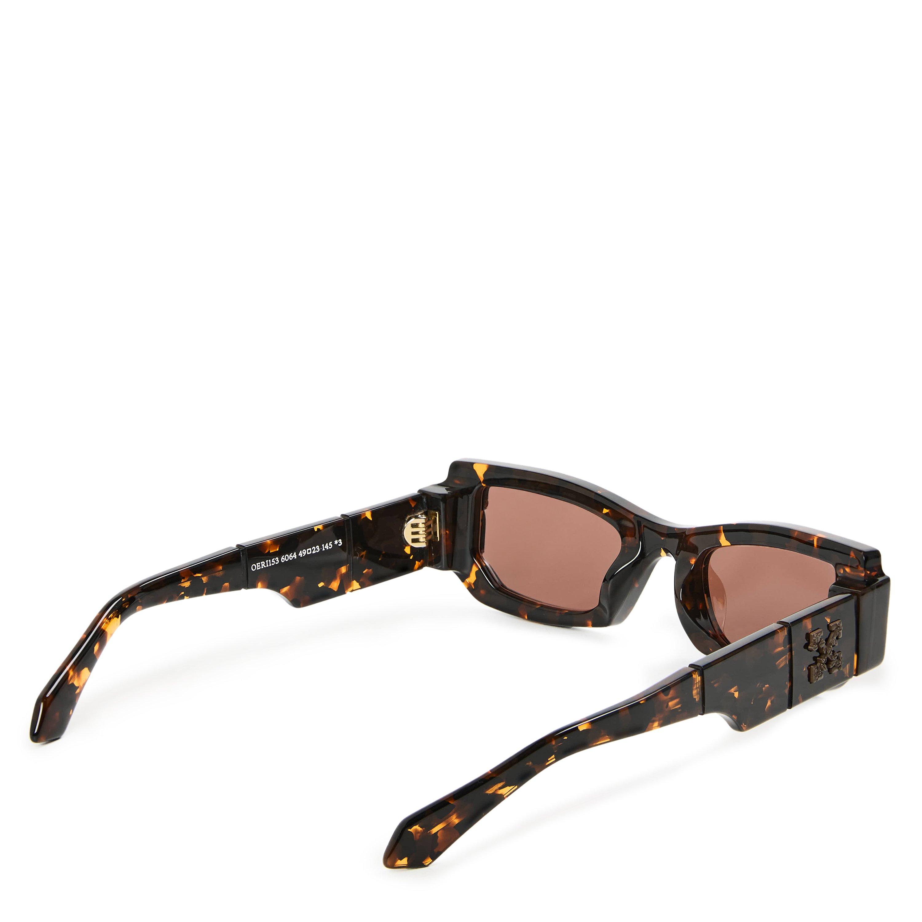 Havana Brown - Off White - Men's Joliet Rectangle Sunglasses - 2