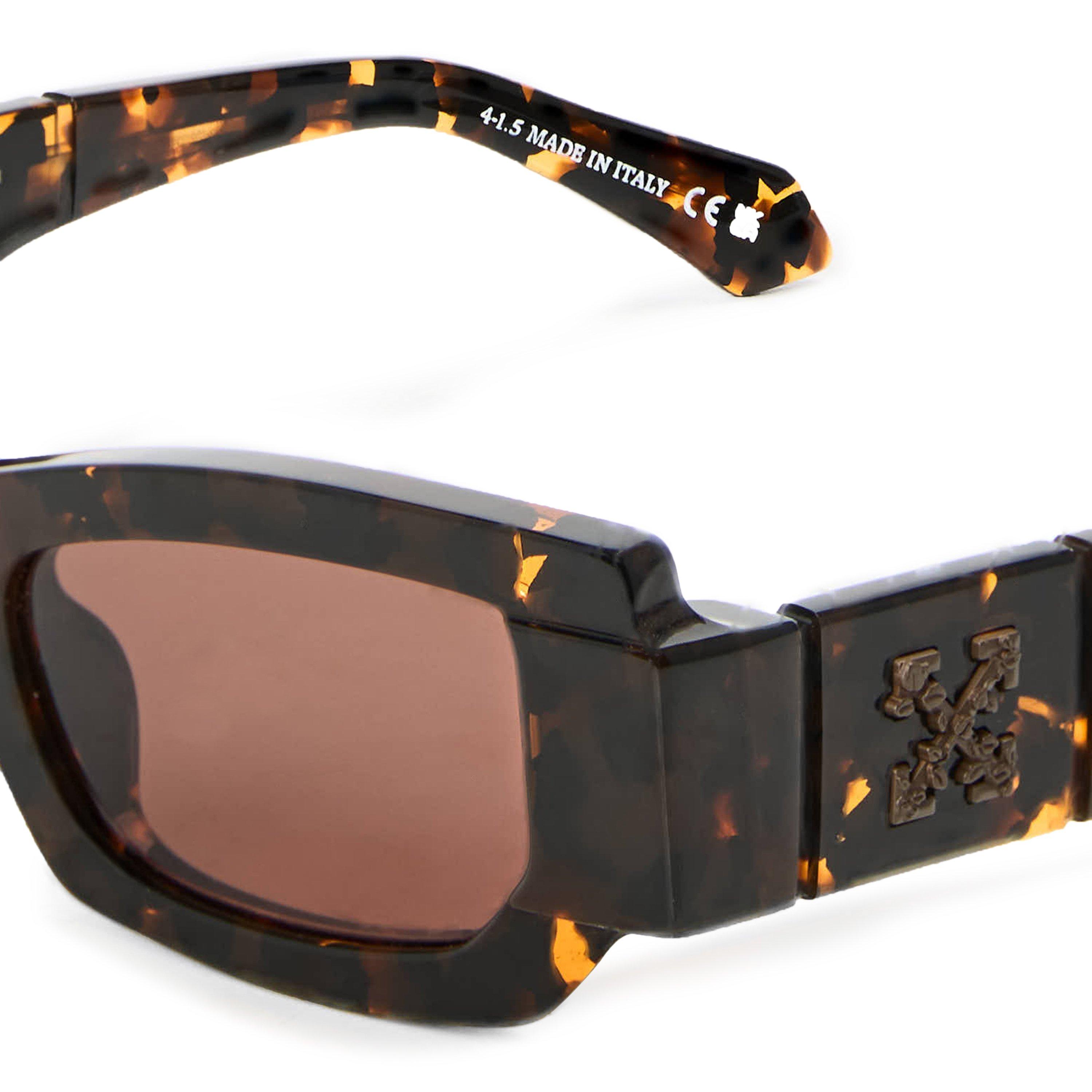 Havana Brown - Off White - Men's Joliet Rectangle Sunglasses - 3