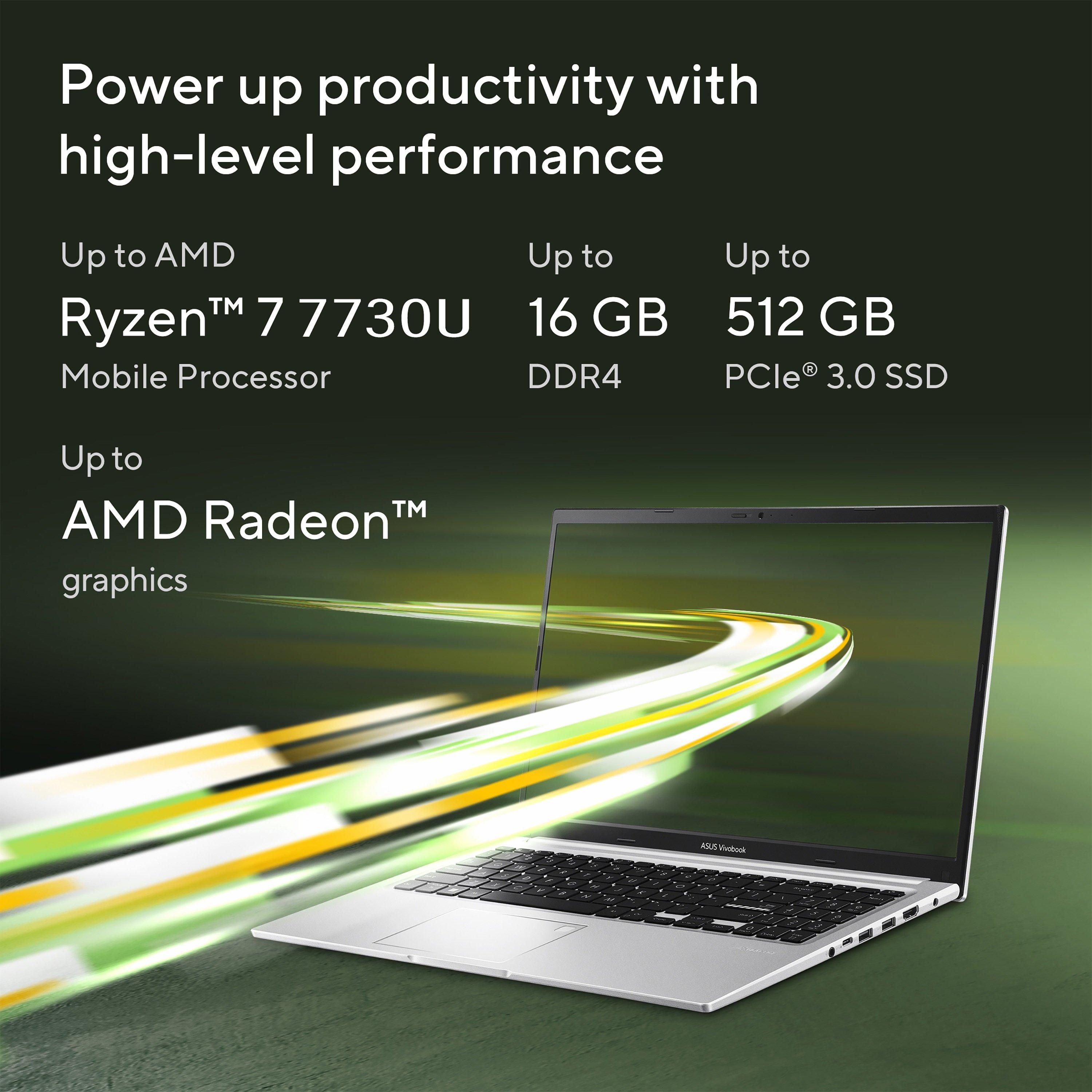 Cool Silver - ASUS - Vivobook 15 M1502YA 15.6 Laptop - AMD Ryzen 7 512 GB SSD Silver - 8