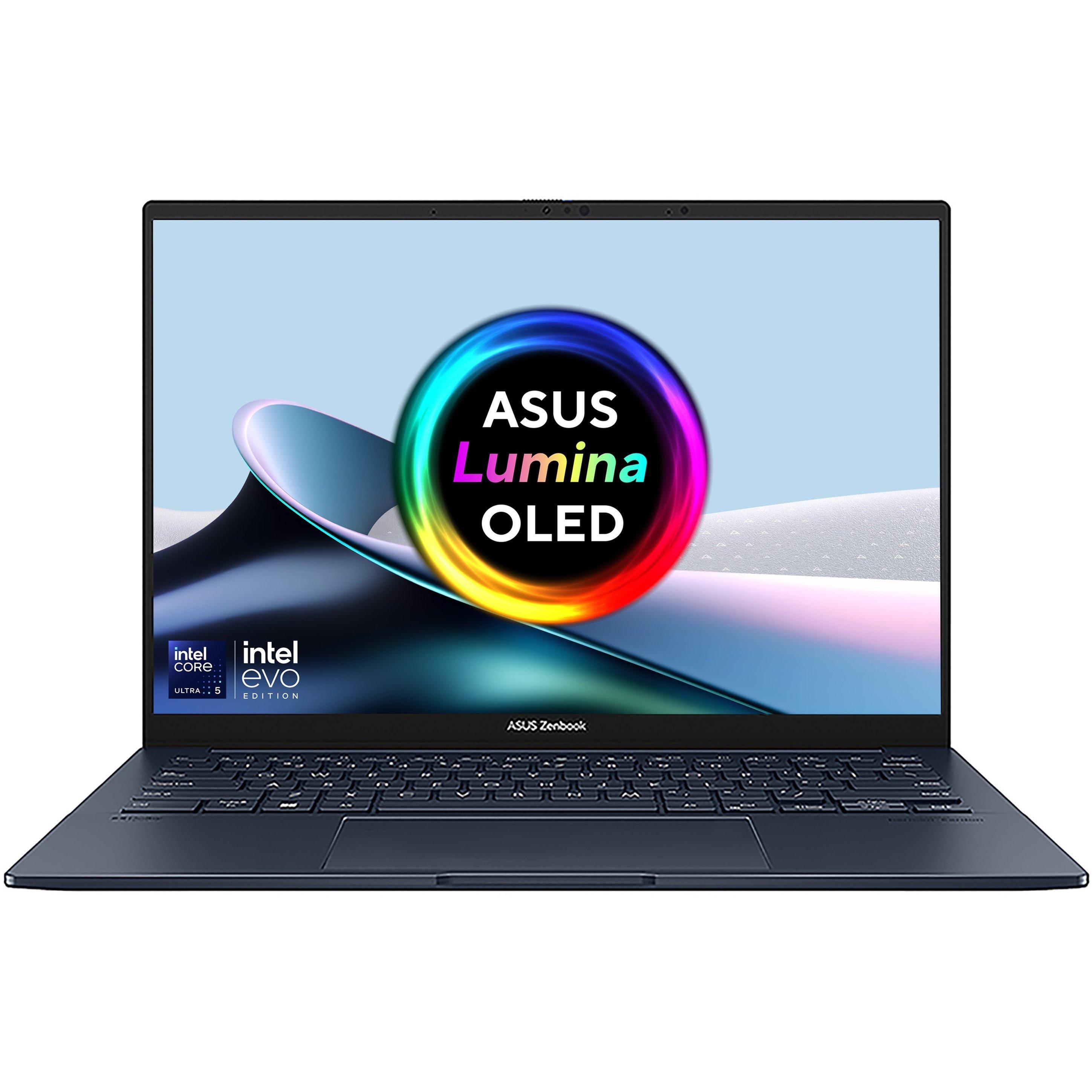 Ponder Blue - ASUS - Zenbook 14 OLED UX3405CA-QL241W Intel Core Ultra 5 225H 16GB RAM 512GB SSD 14 Touchscreen Wind - 1
