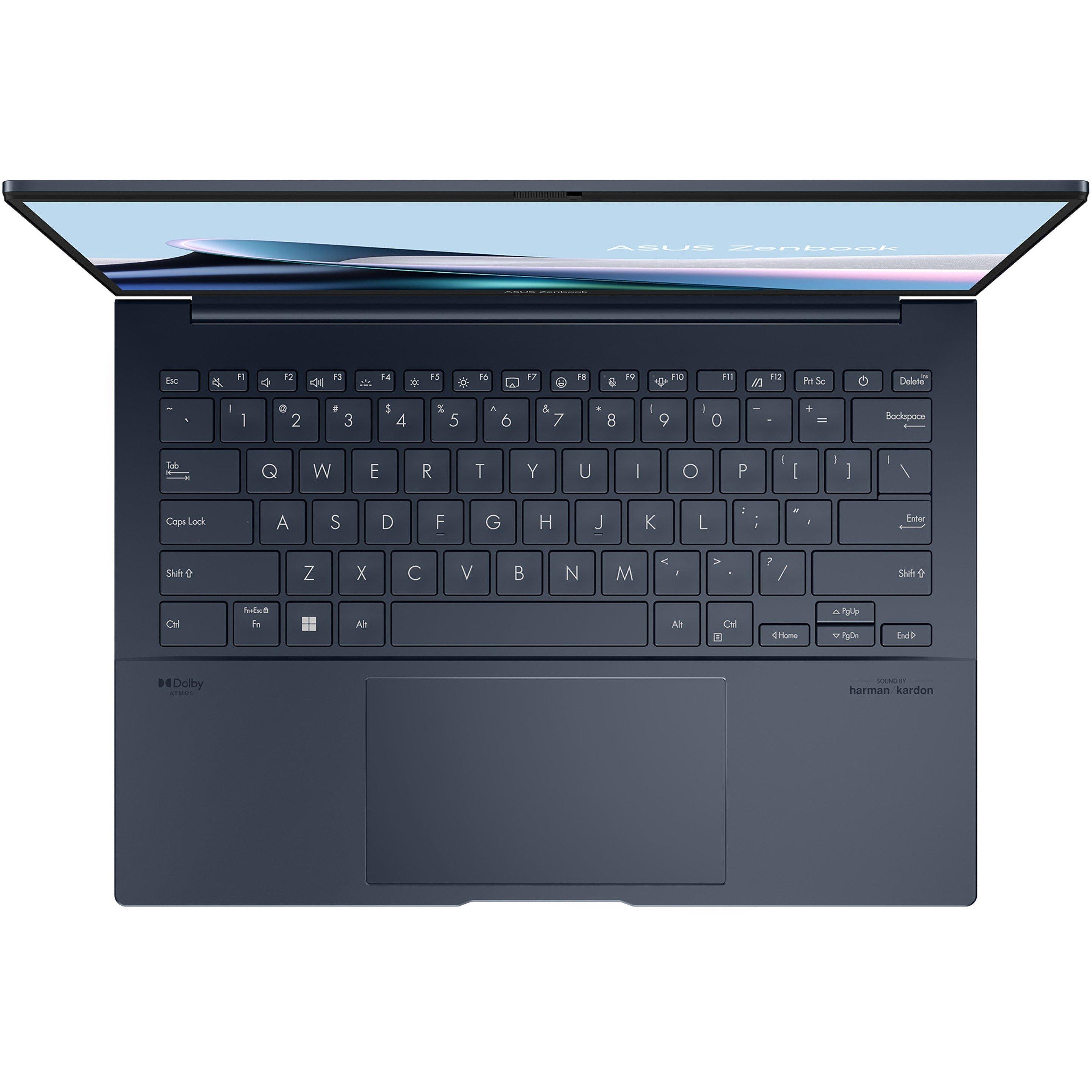 Ponder Blue - ASUS - Zenbook 14 OLED UX3405CA-QL241W Intel Core Ultra 5 225H 16GB RAM 512GB SSD 14 Touchscreen Wind - 3