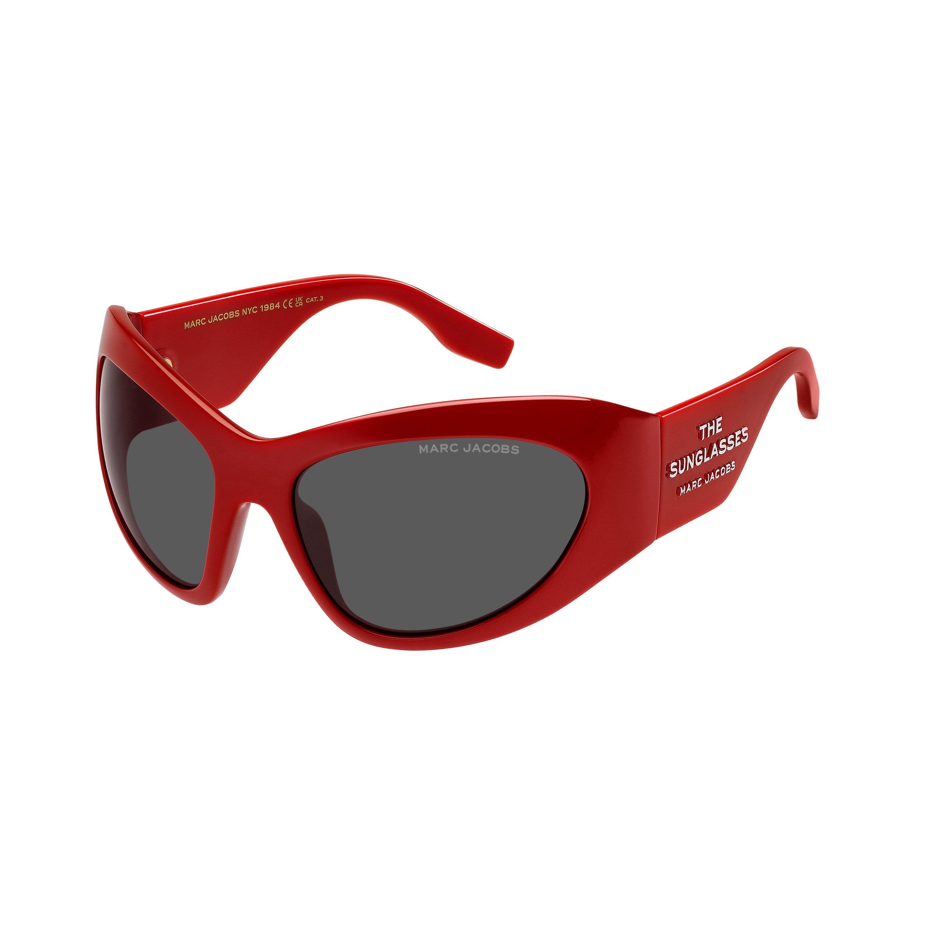 Red - Marc Jacobs - Women's Rectangular Round Sunglasses - 1