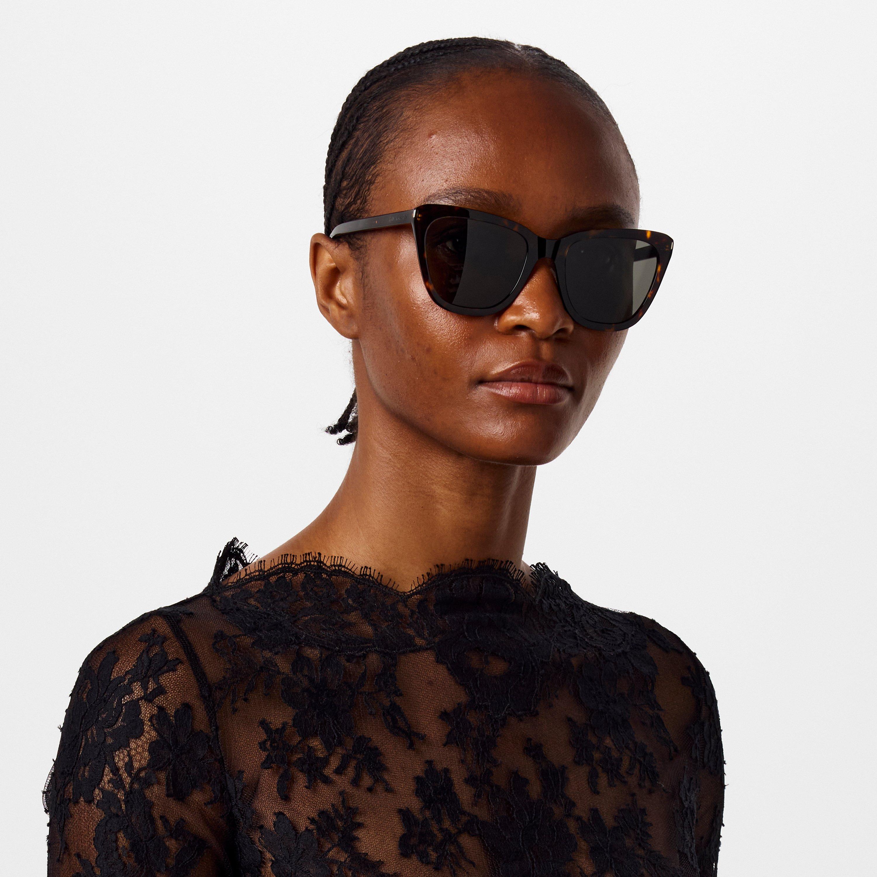 Havana - Saint Laurent - Women's Slim Rectangle Sunglasses - 2