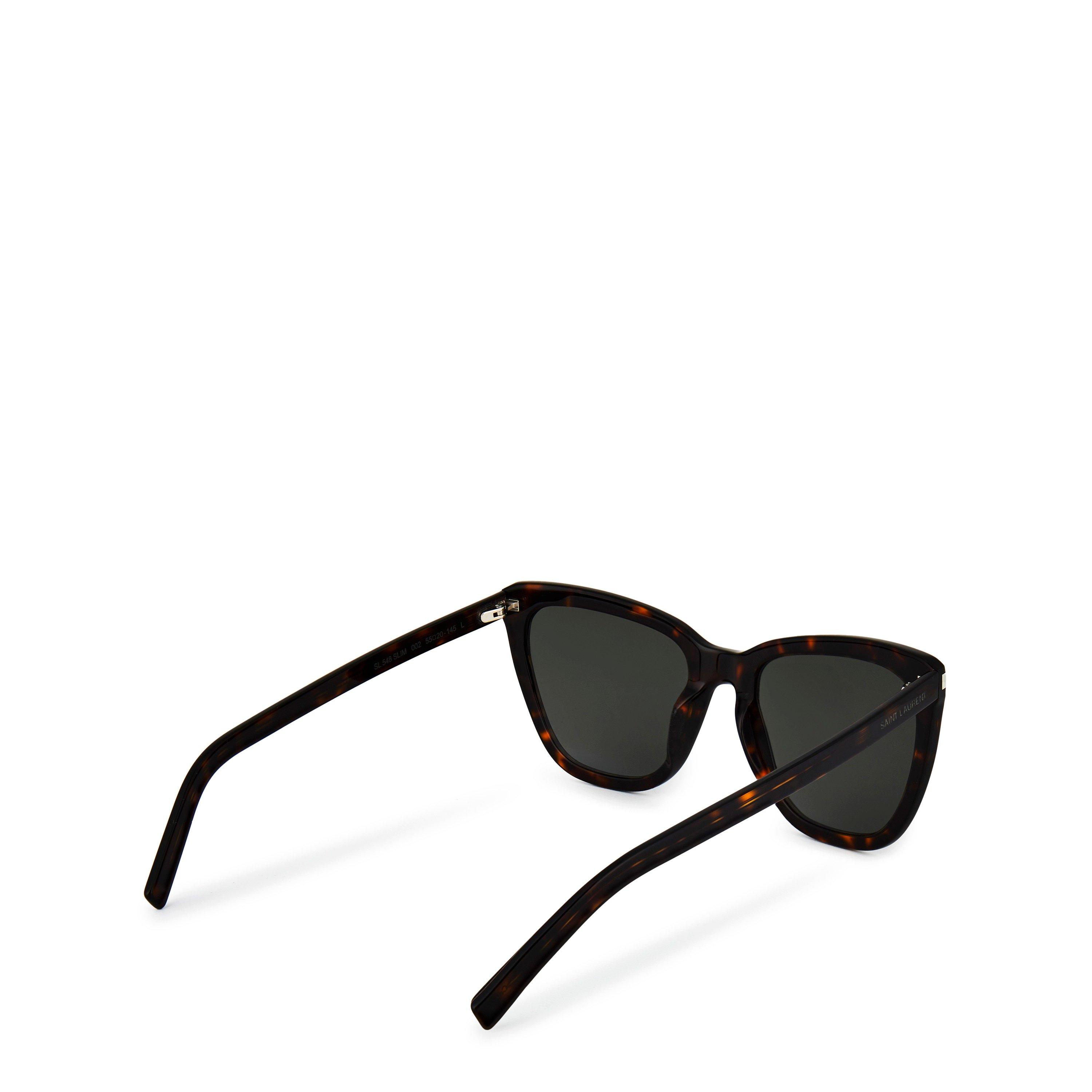 Havana - Saint Laurent - Women's Slim Rectangle Sunglasses - 3