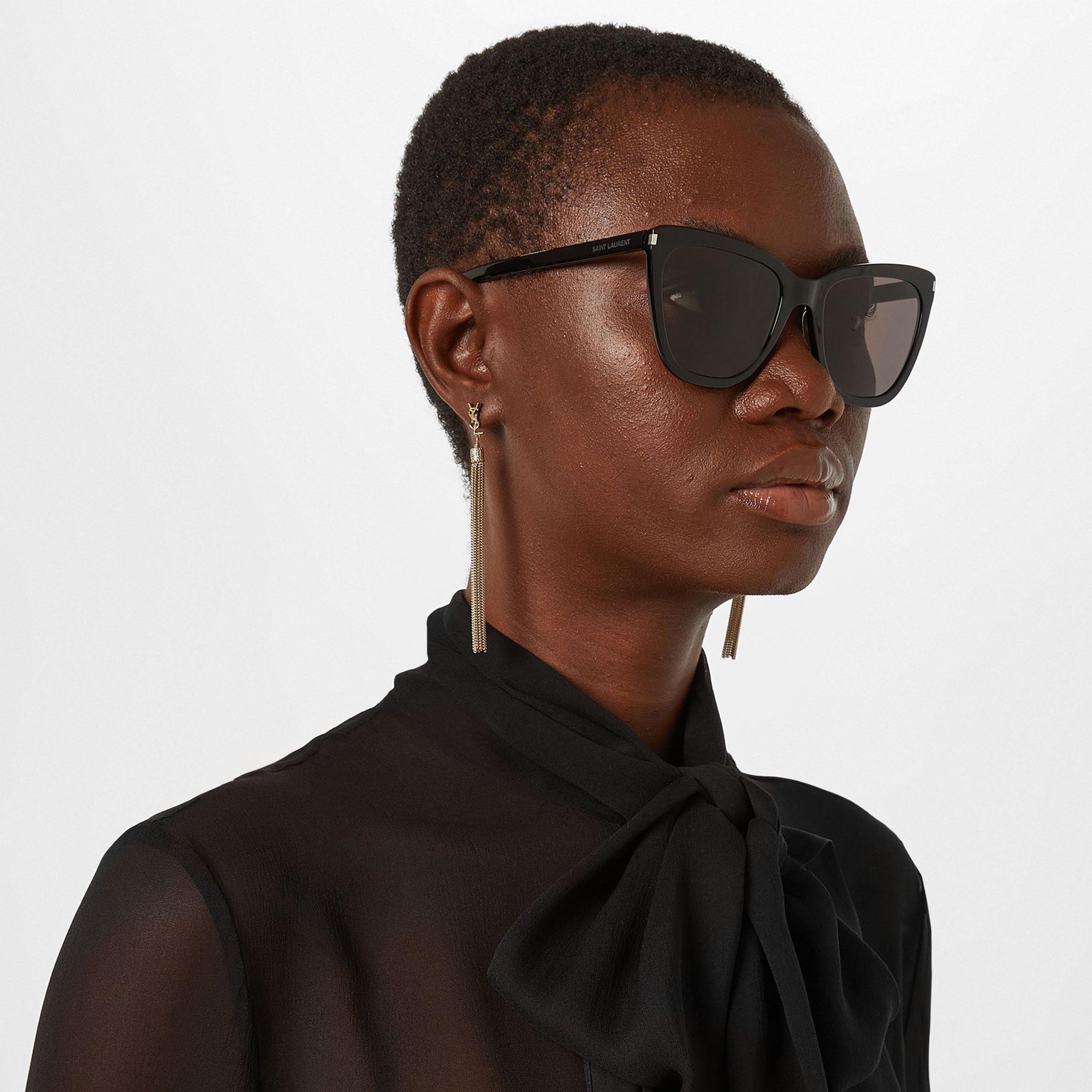 Black - Saint Laurent - Women's Slim Rectangle Sunglasses - 2