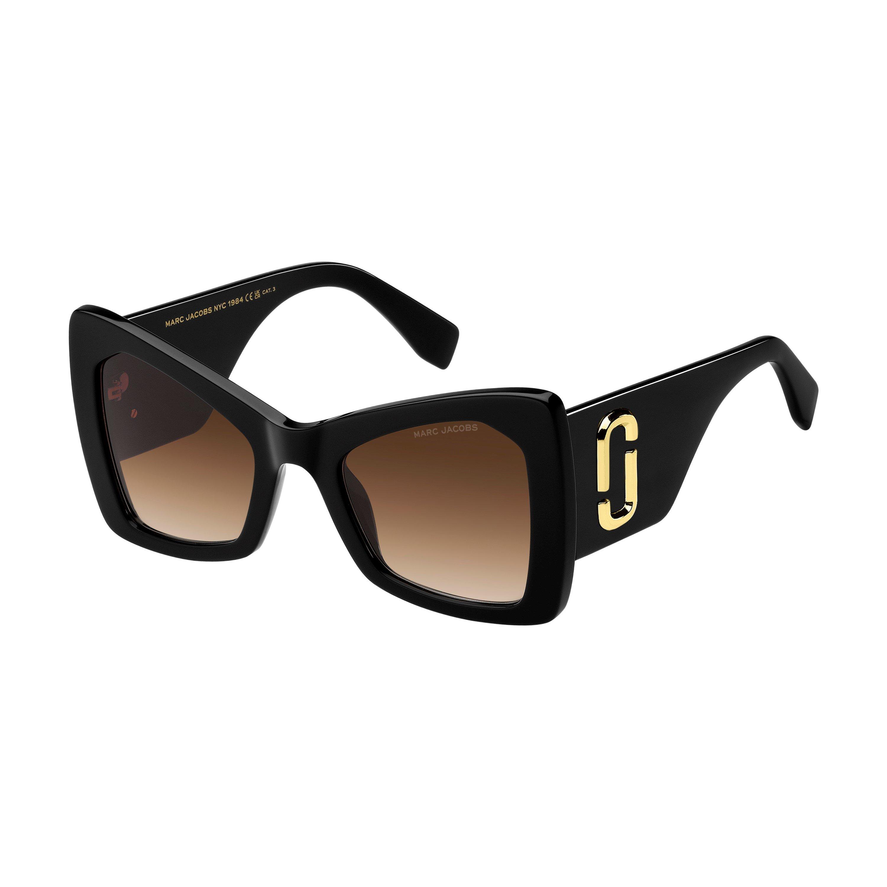 Marc Jacobs Women's Round Sunglasses - Black - 52 cm