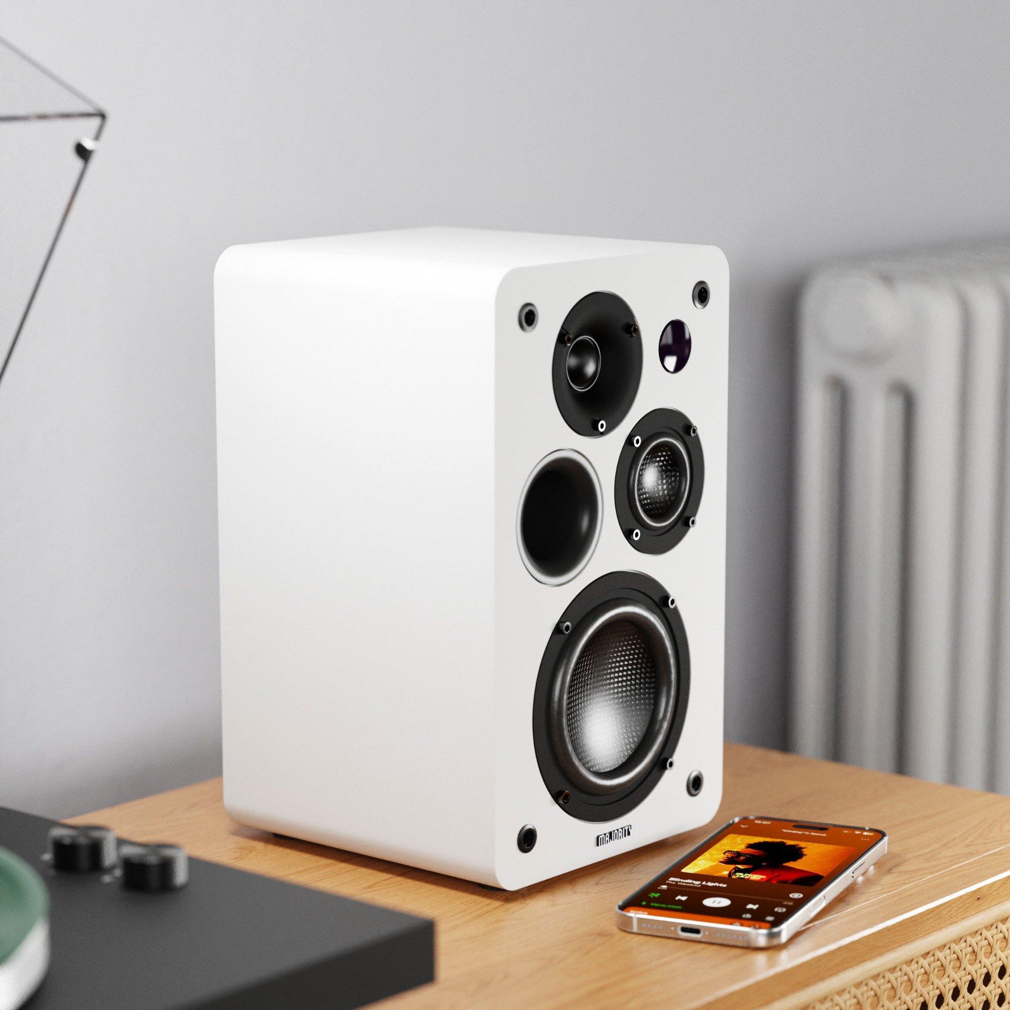 White - MAJORITY - D100X Bookshelf Speakers - 11
