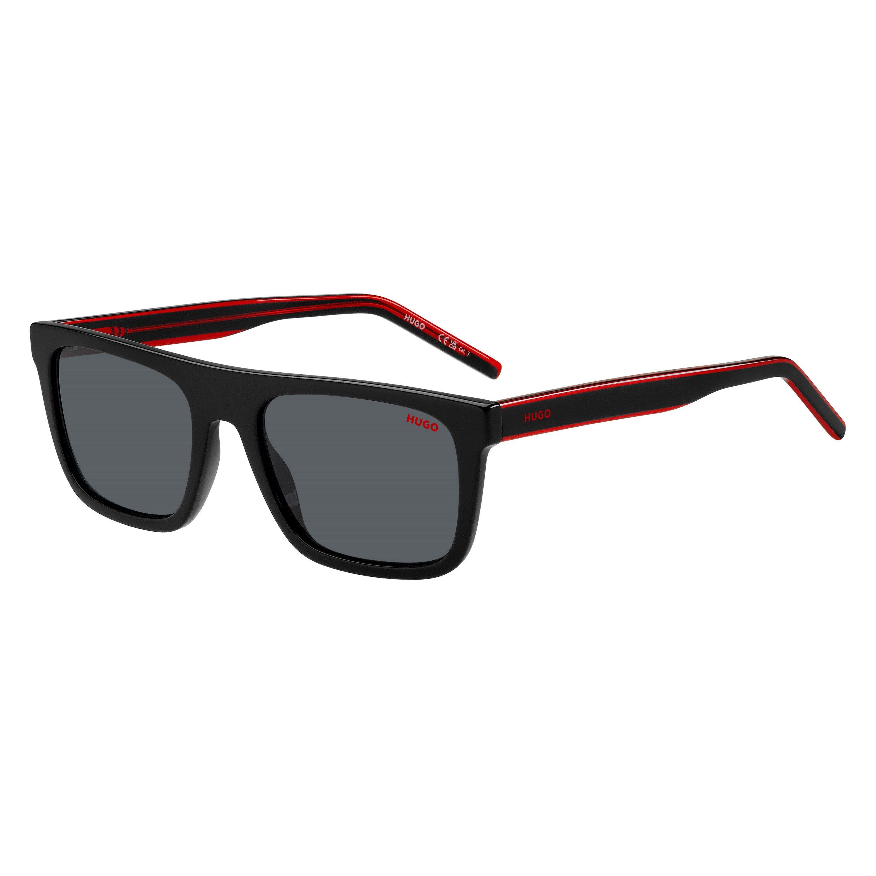 Hugo  Round Sunglasses - Black Red - 54 cm