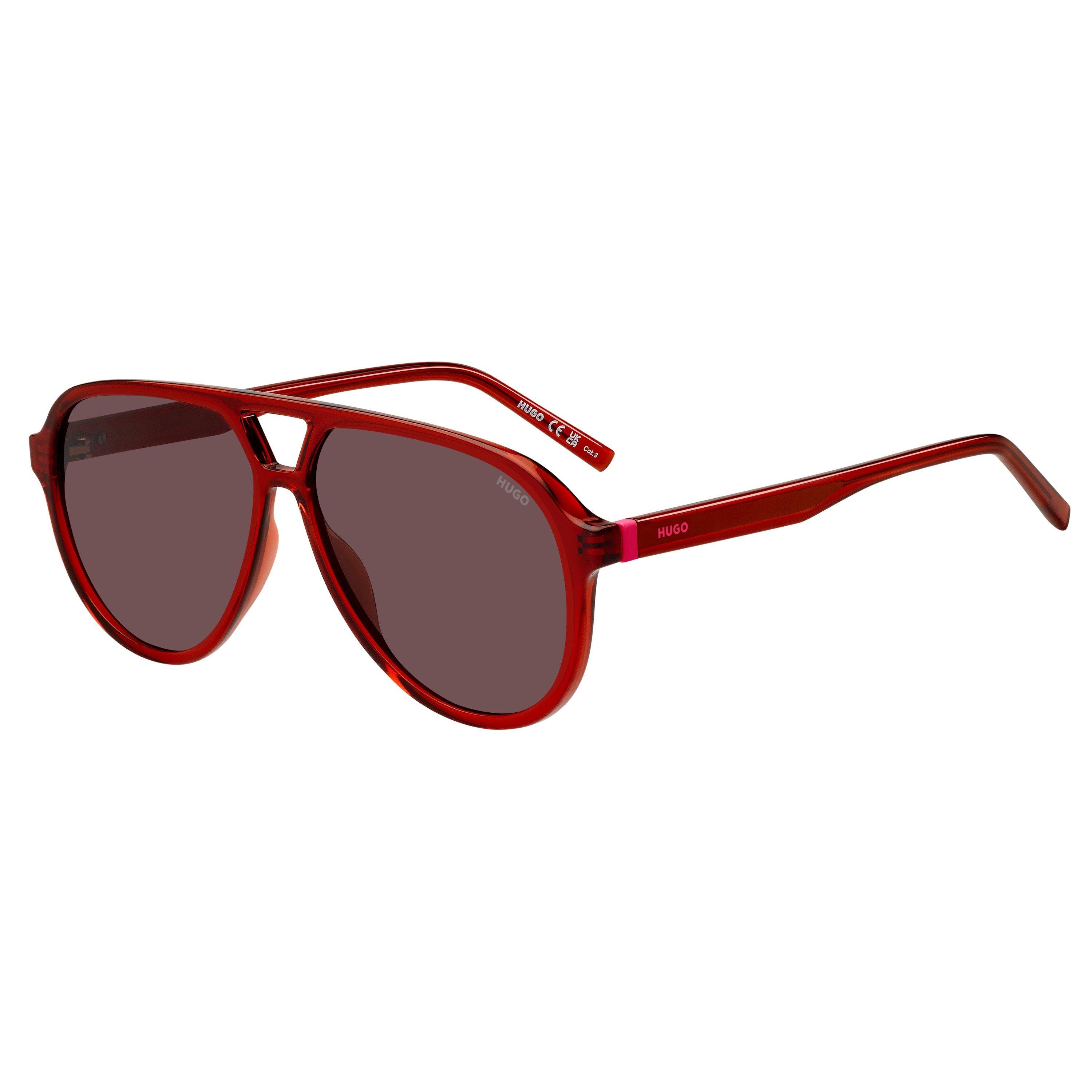 Red - Hugo - Women's Pilot Round Sunglasses - 1