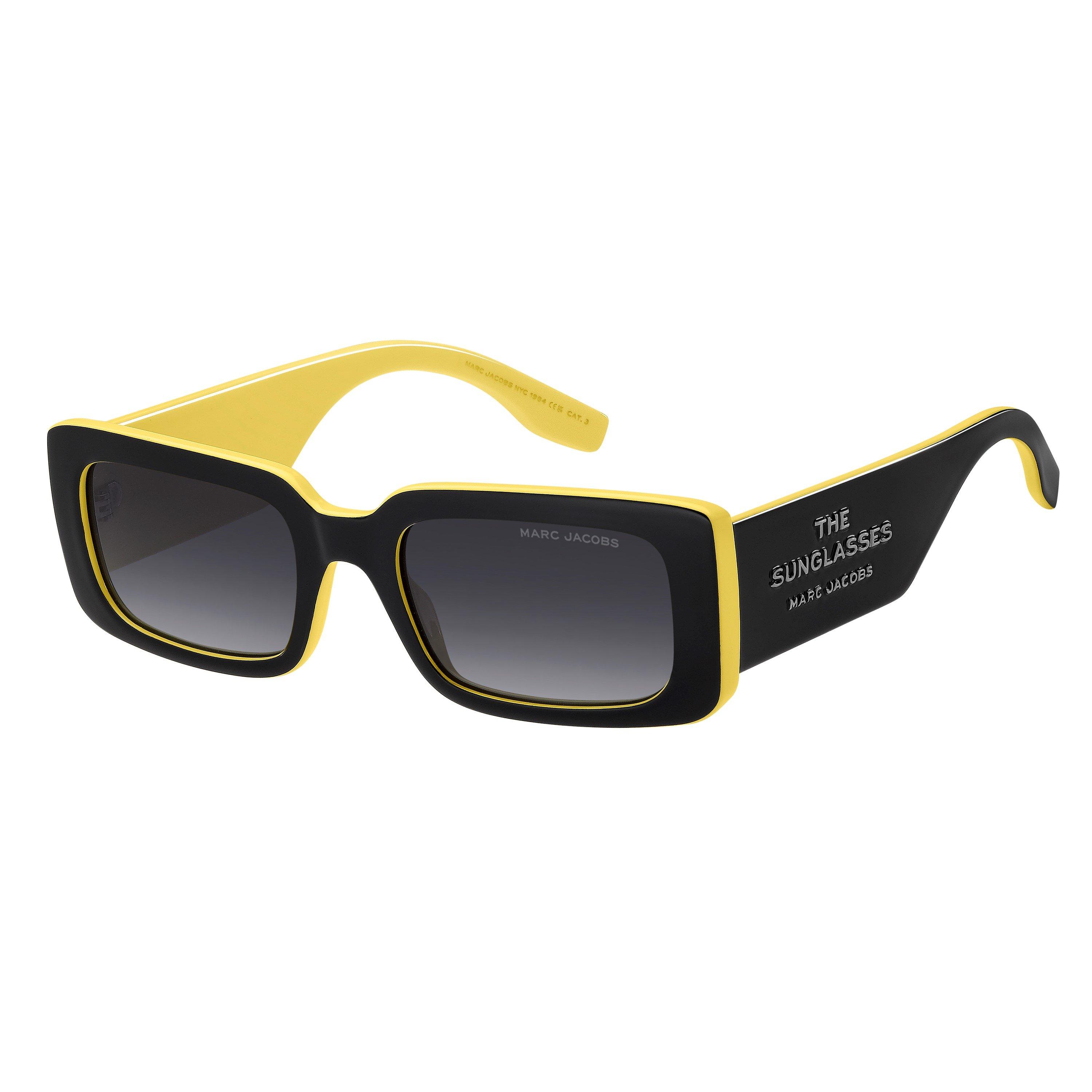 Black Yellow - Marc Jacobs - Women's Round Sunglasses - 1