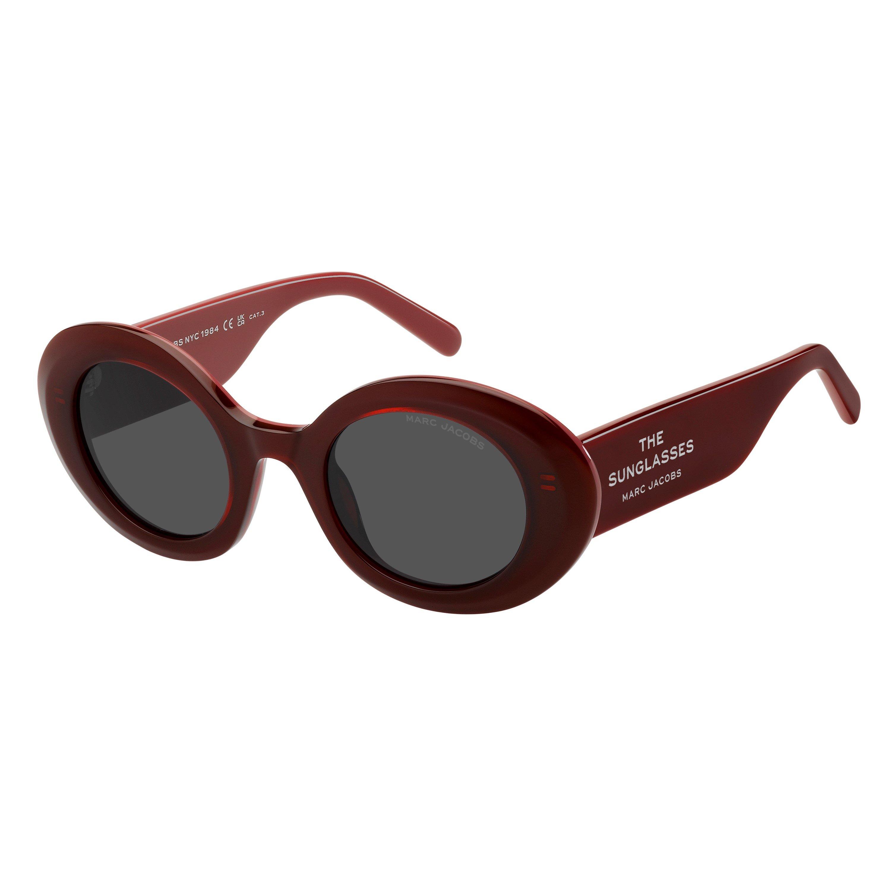 Burgundy Red - Marc Jacobs - Women's Round Sunglasses - 1