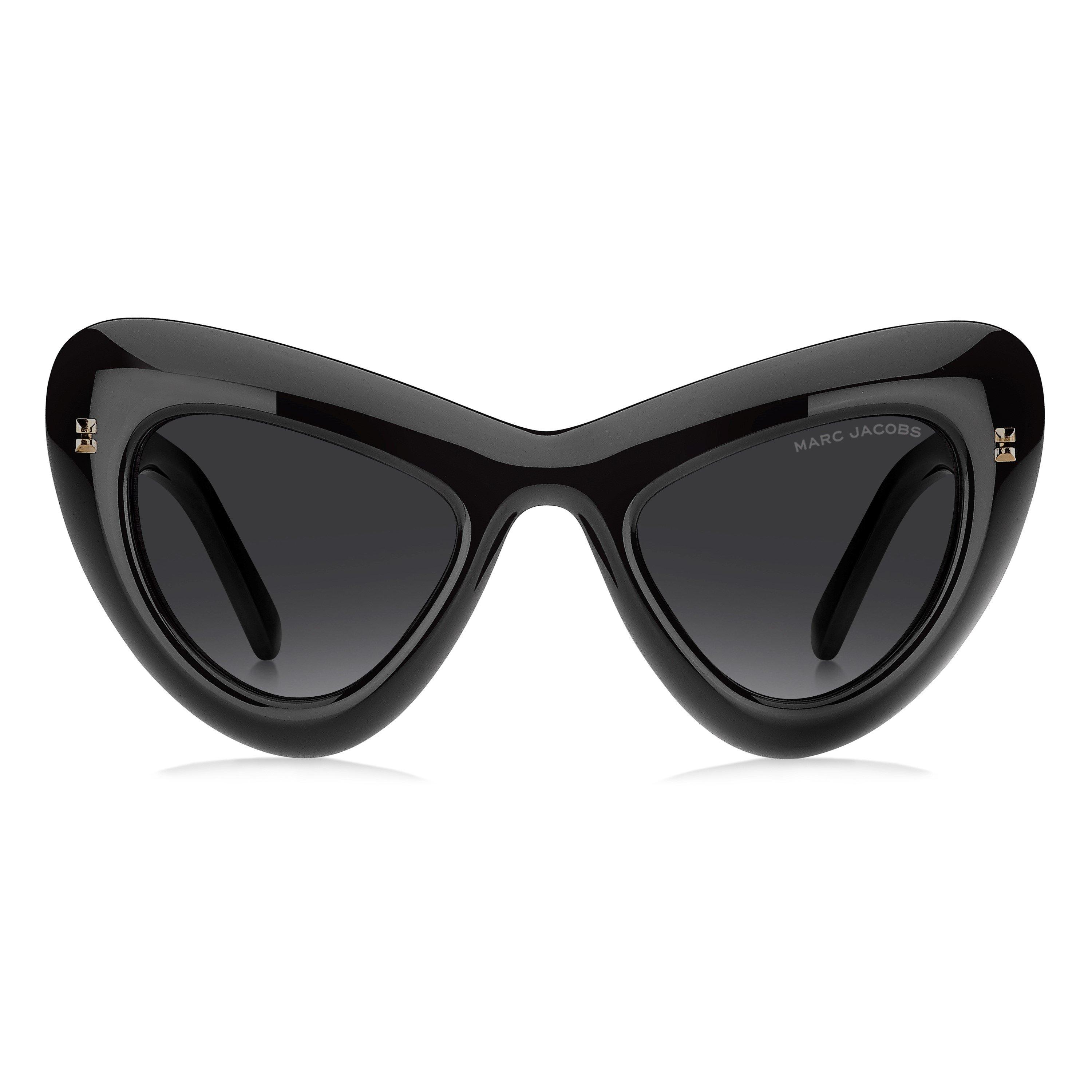Marc Jacobs Glossy Black Rounded Cat-Eye Sunglasses Marc Jacobs Sunglasses Women main image 3