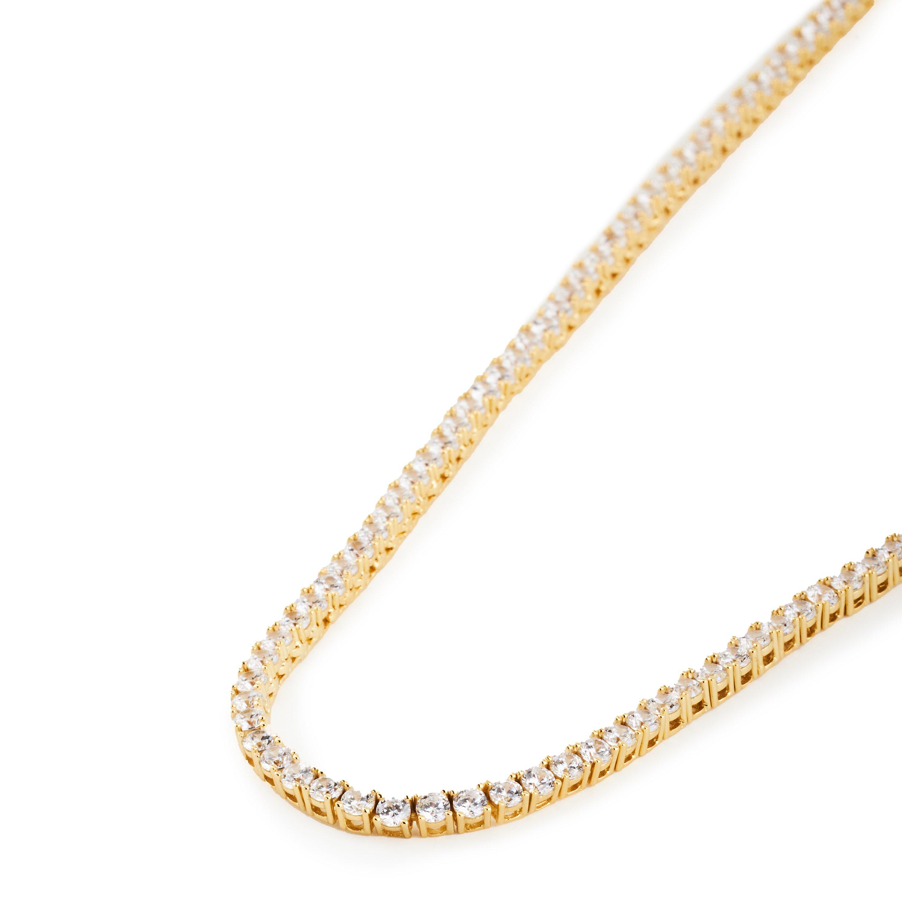 Gold/Crystal - Serge DeNimes - Tennis Chain Necklace - 2