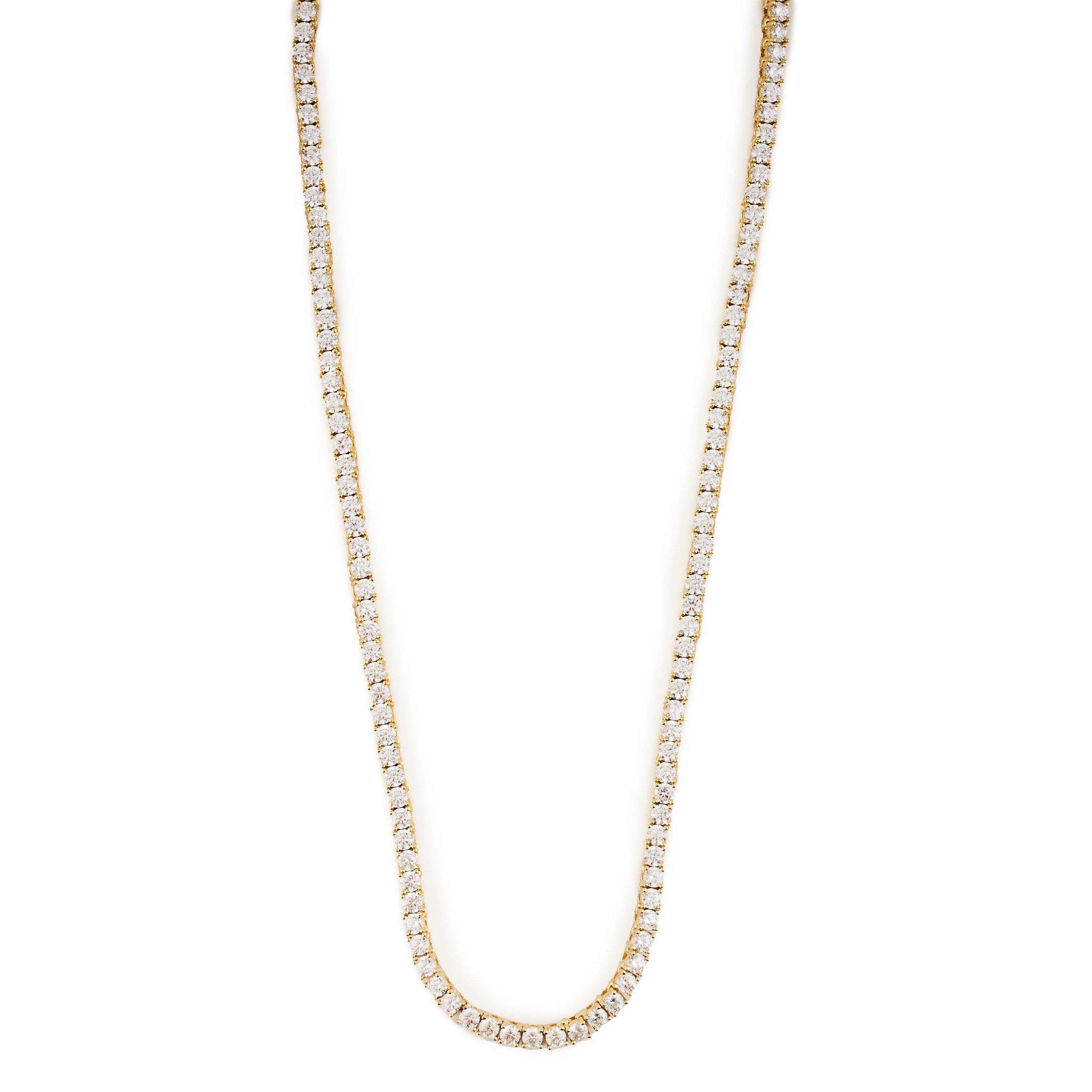 Gold/Crystal - Serge DeNimes - Tennis Chain Necklace - 3