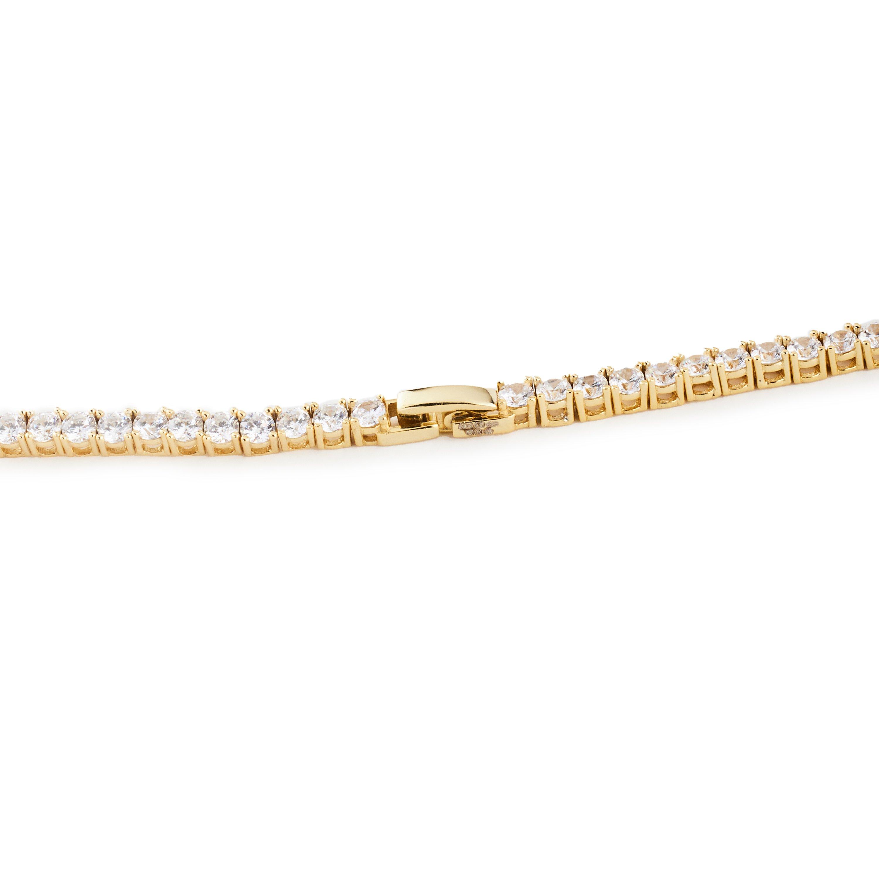 Gold/Crystal - Serge DeNimes - Tennis Chain Necklace - 4