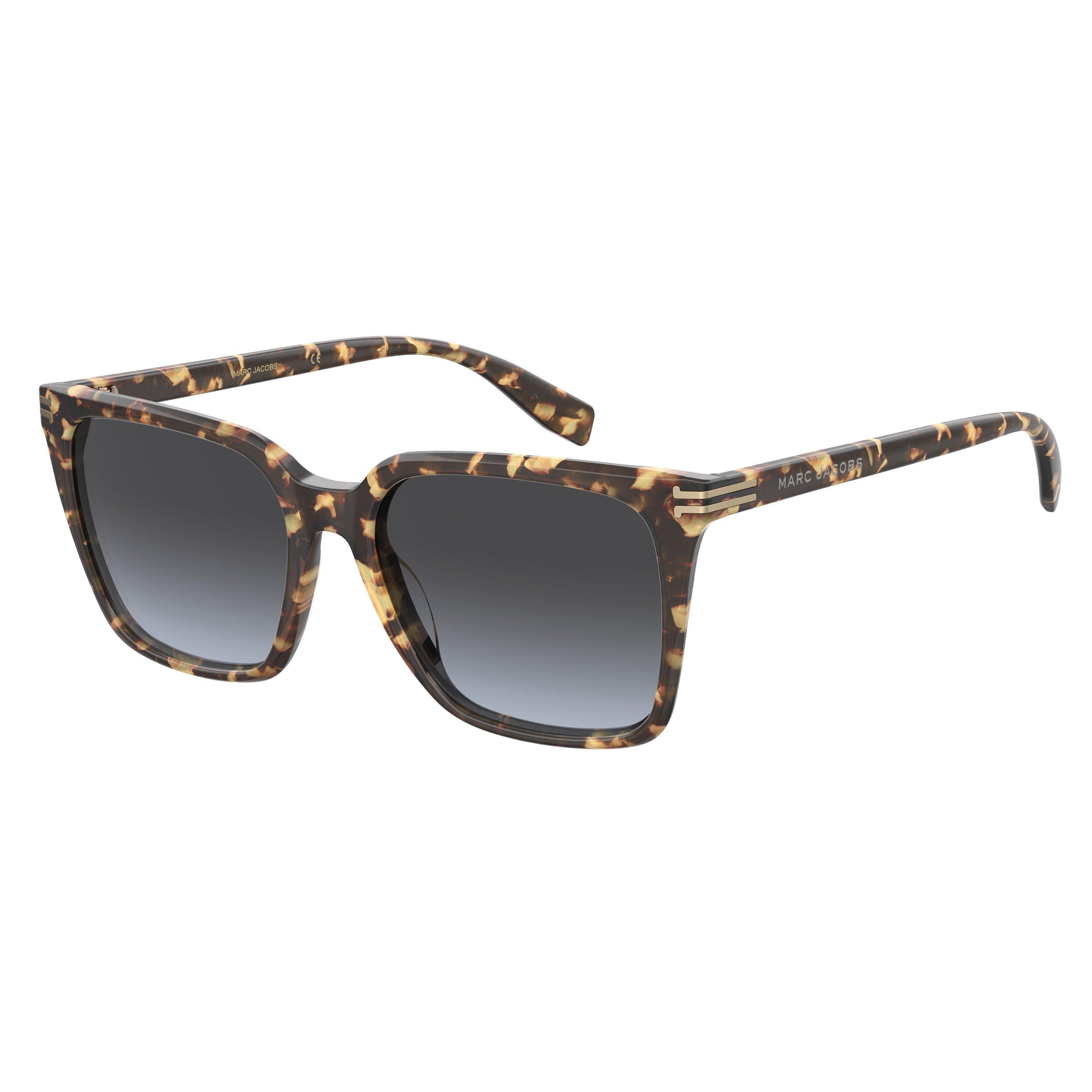 Marc Jacobs Women's Rectangular Round Sunglasses - Havana - 55 cm