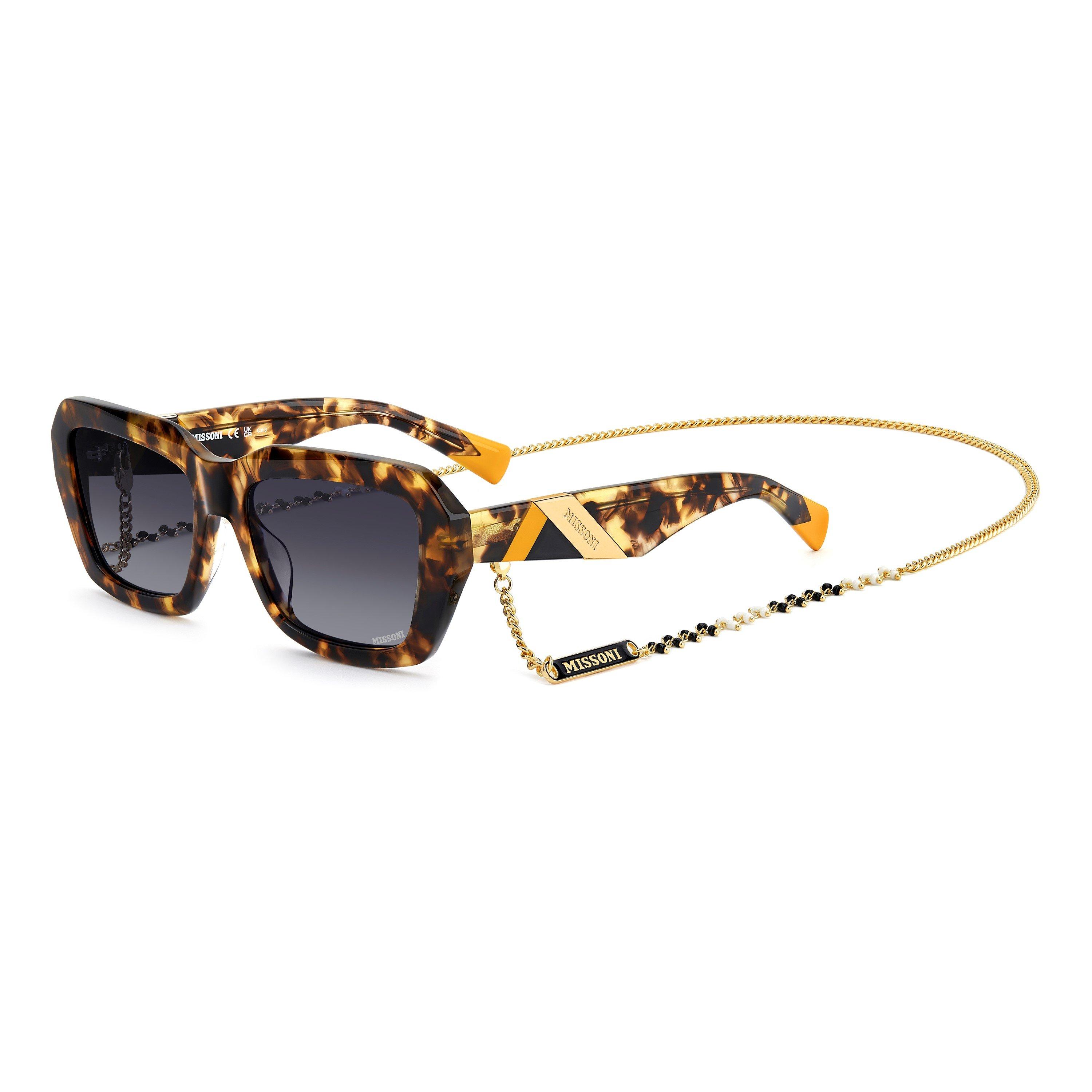 Missoni Women's Rectangular Round Sunglasses - Gold Havana - Size 55 cm