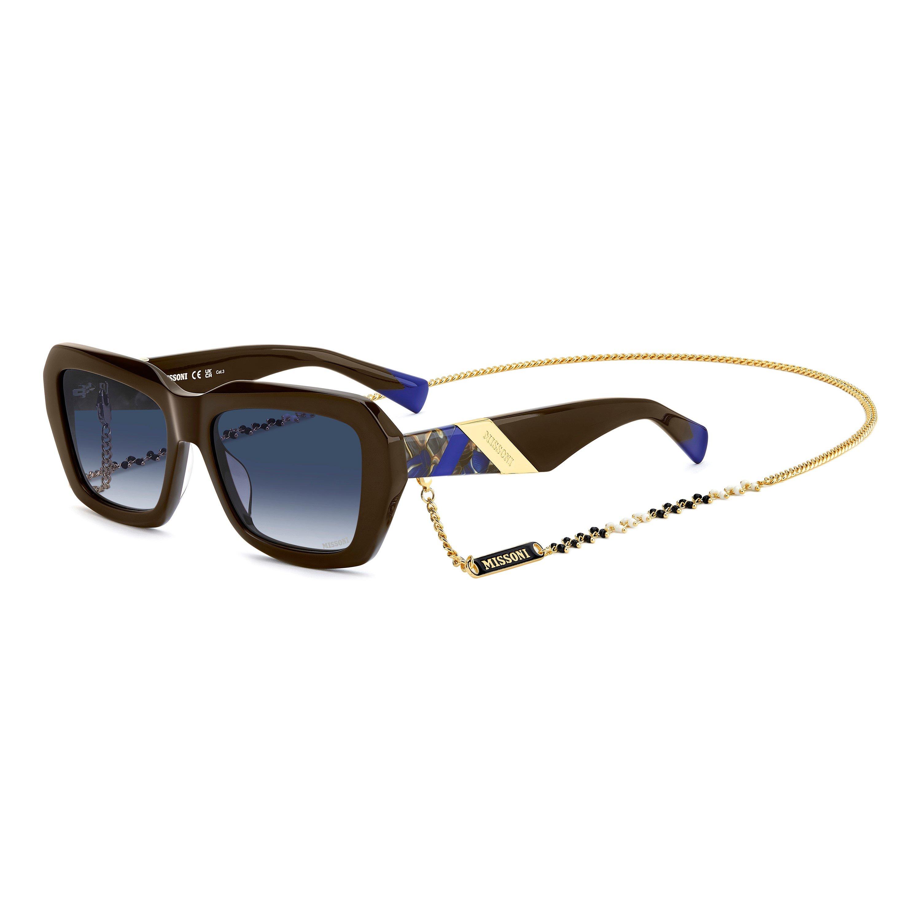 Brown - Missoni - Women's Rectangular Round Sunglasses - 1