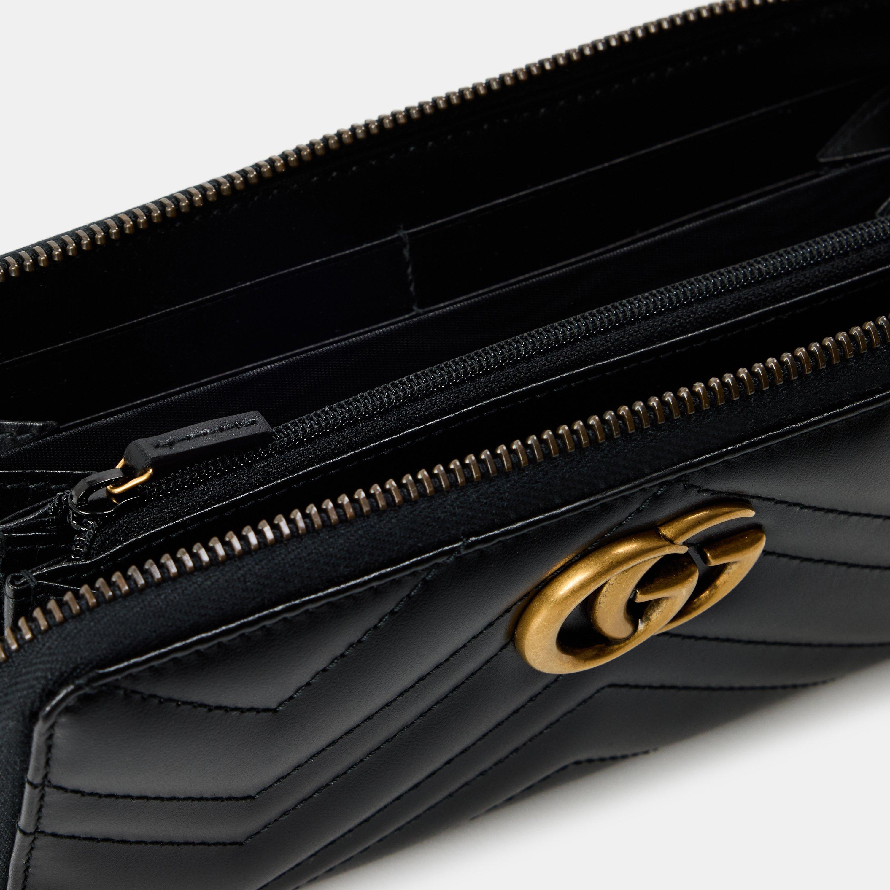 Gucci Women's Leather GG Marmont Zip Around Wallet | Cruise Fashion