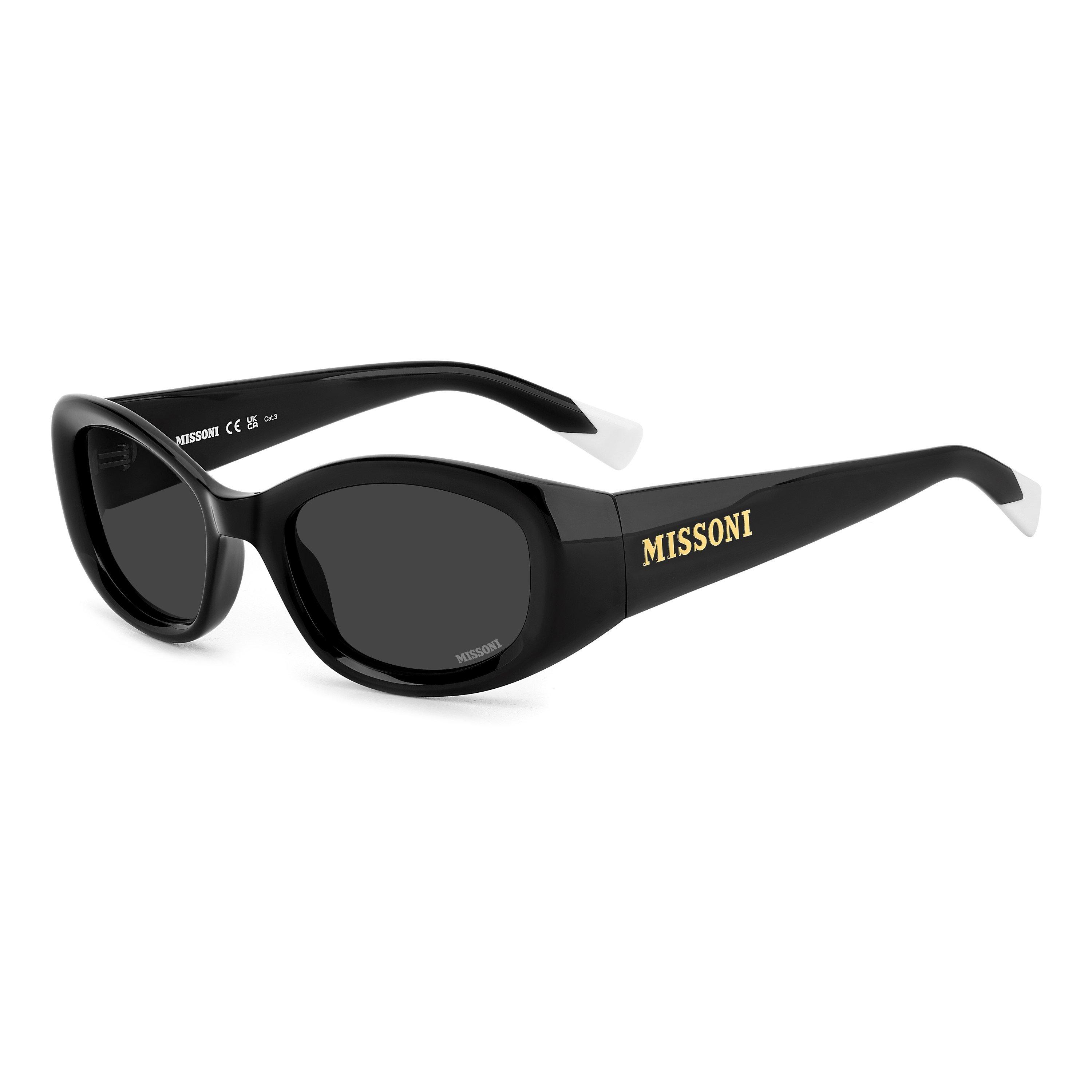 Black - Missoni - Women's Rectangular Round Sunglasses - 1