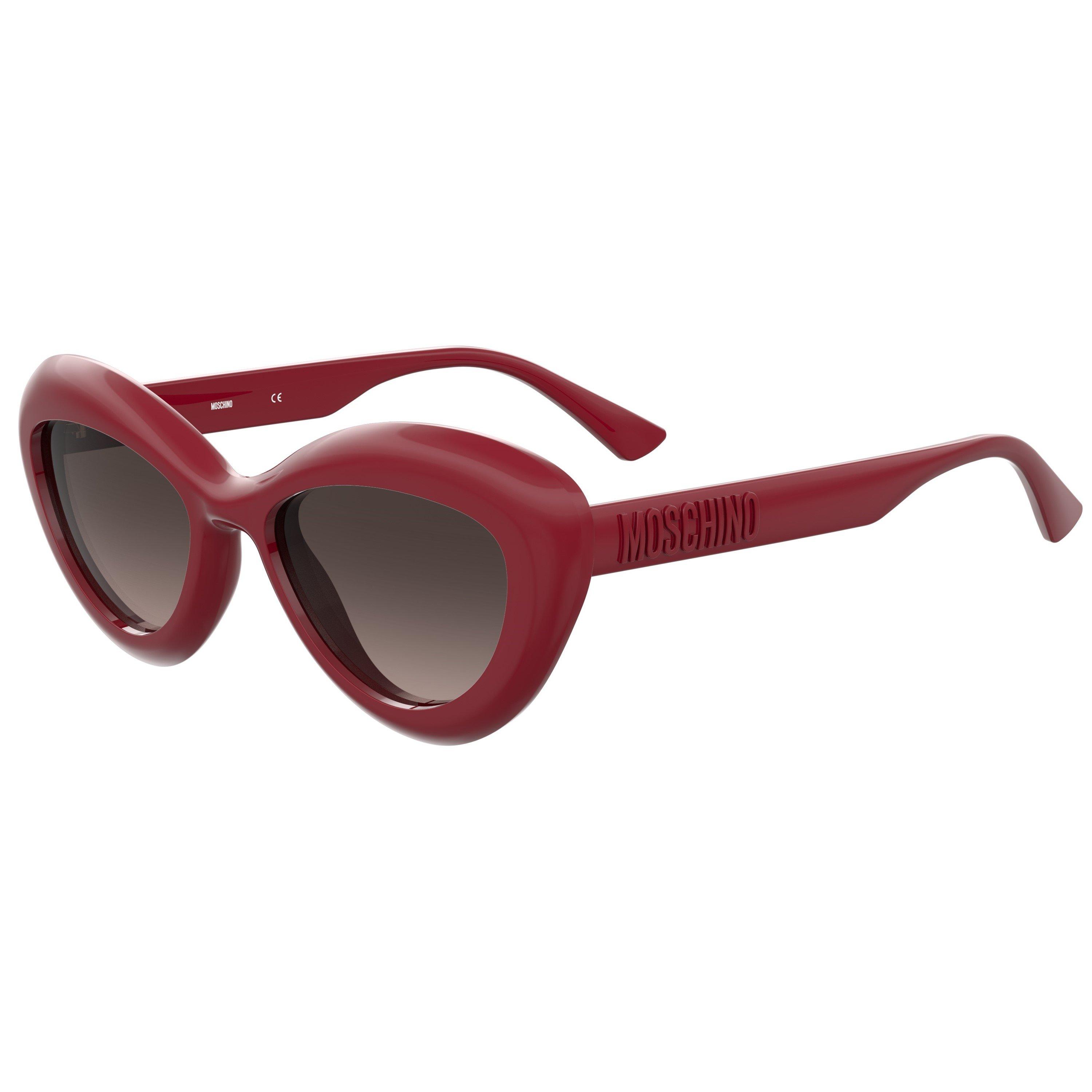 Moschino Women's Cat Eye Round Sunglasses - Red - Size 55 cm