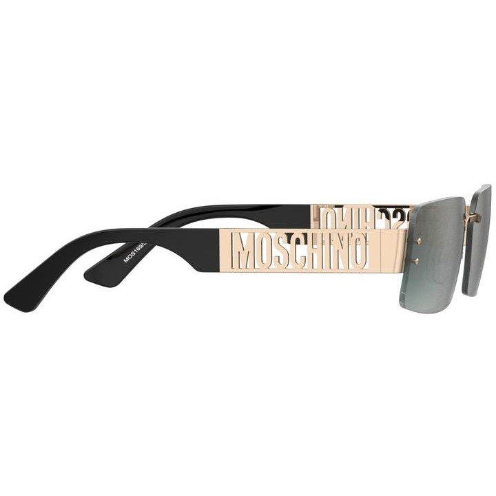 Teal Gold - Moschino - Women's Rectangular Round Sunglasses - 4