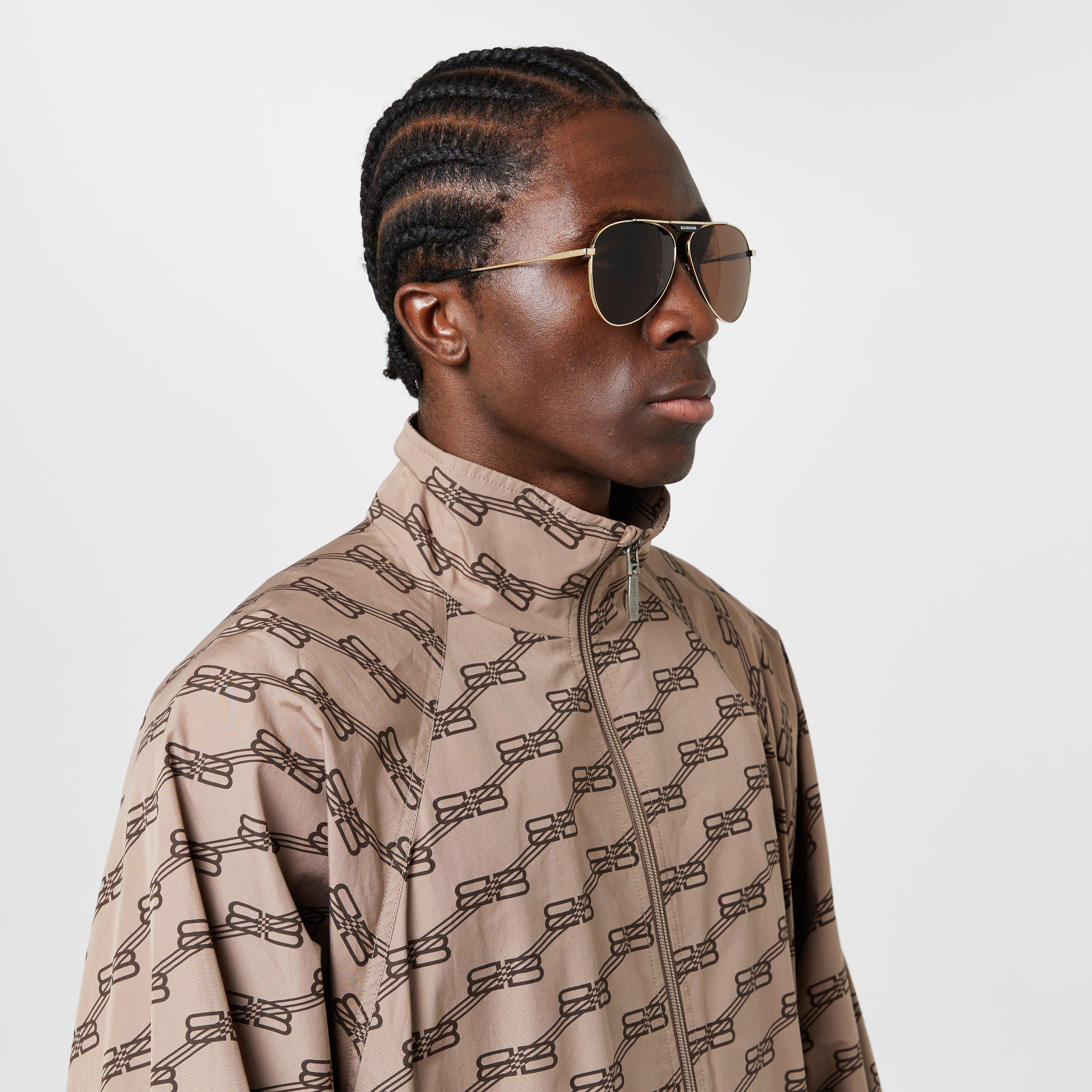 Gold - Balenciaga - Aviator Sunglasses - 2