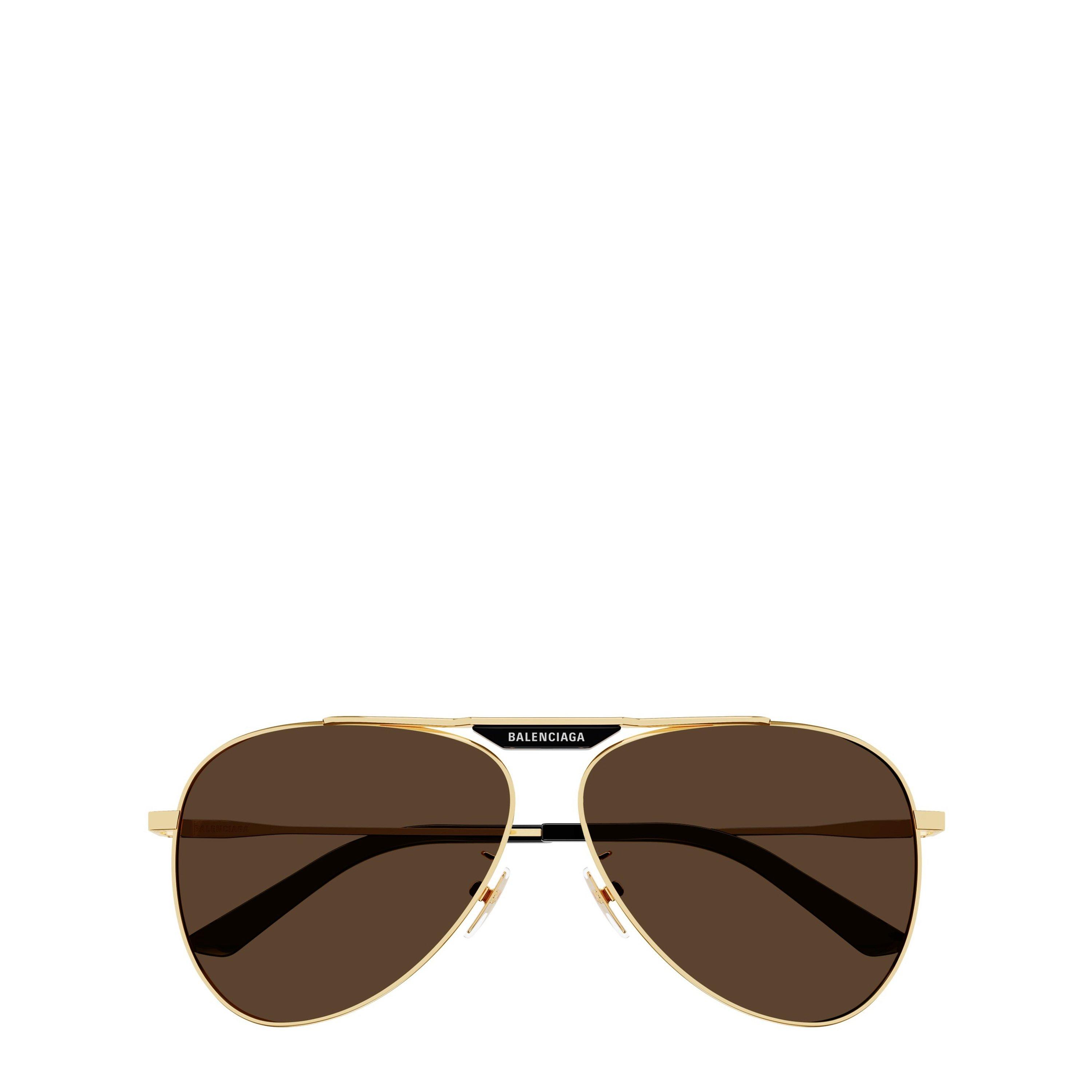 Gold - Balenciaga - Aviator Sunglasses - 3